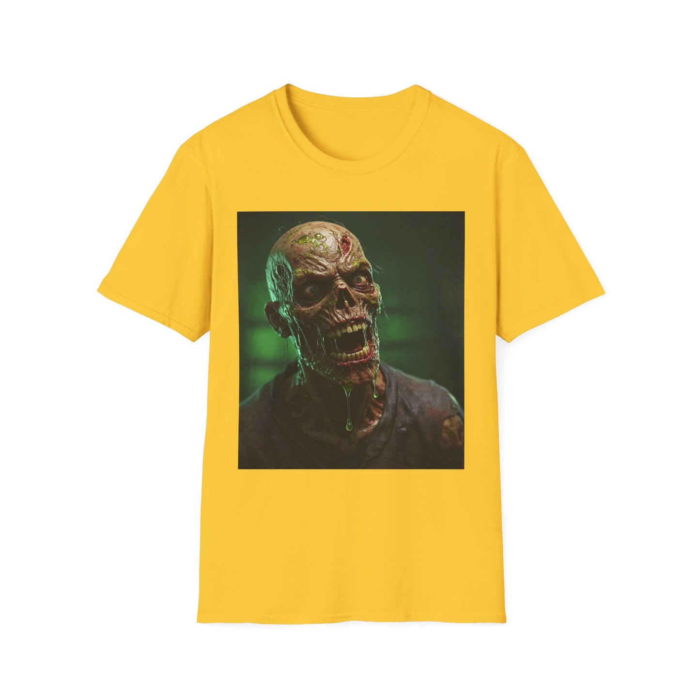 Apocalyptic Portrait Tee, bold, decaying zombie graphic