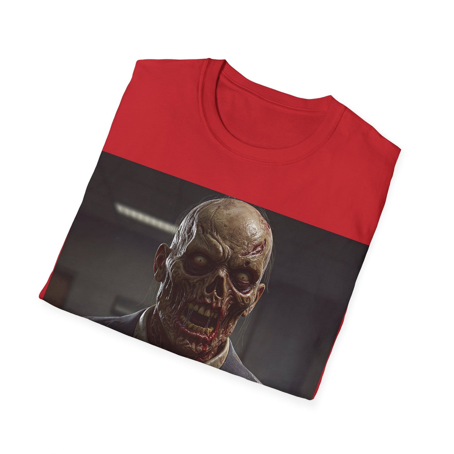 UK - Creepy Zombie Businessman Unisex Softstyle T-Shirt