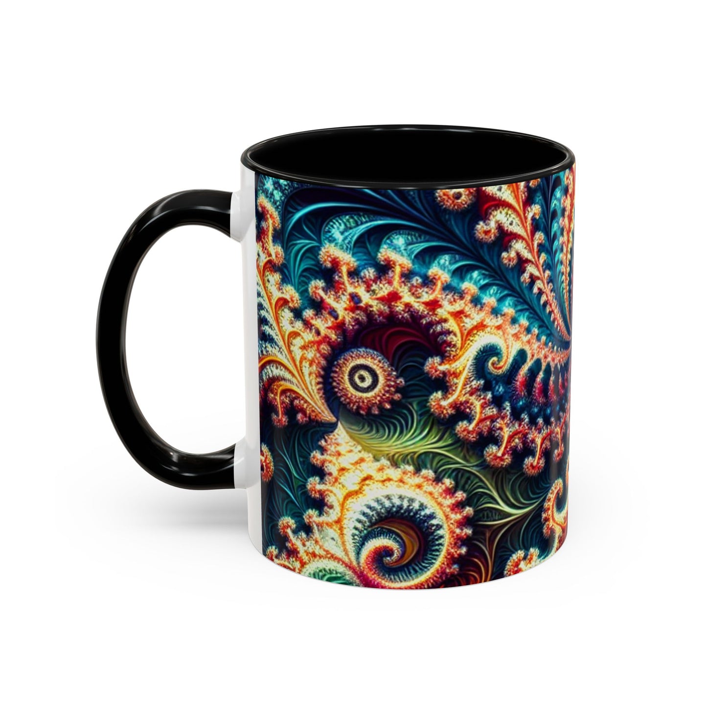 Vibrant Swirl Accent Coffee Mug - 11oz & 15oz