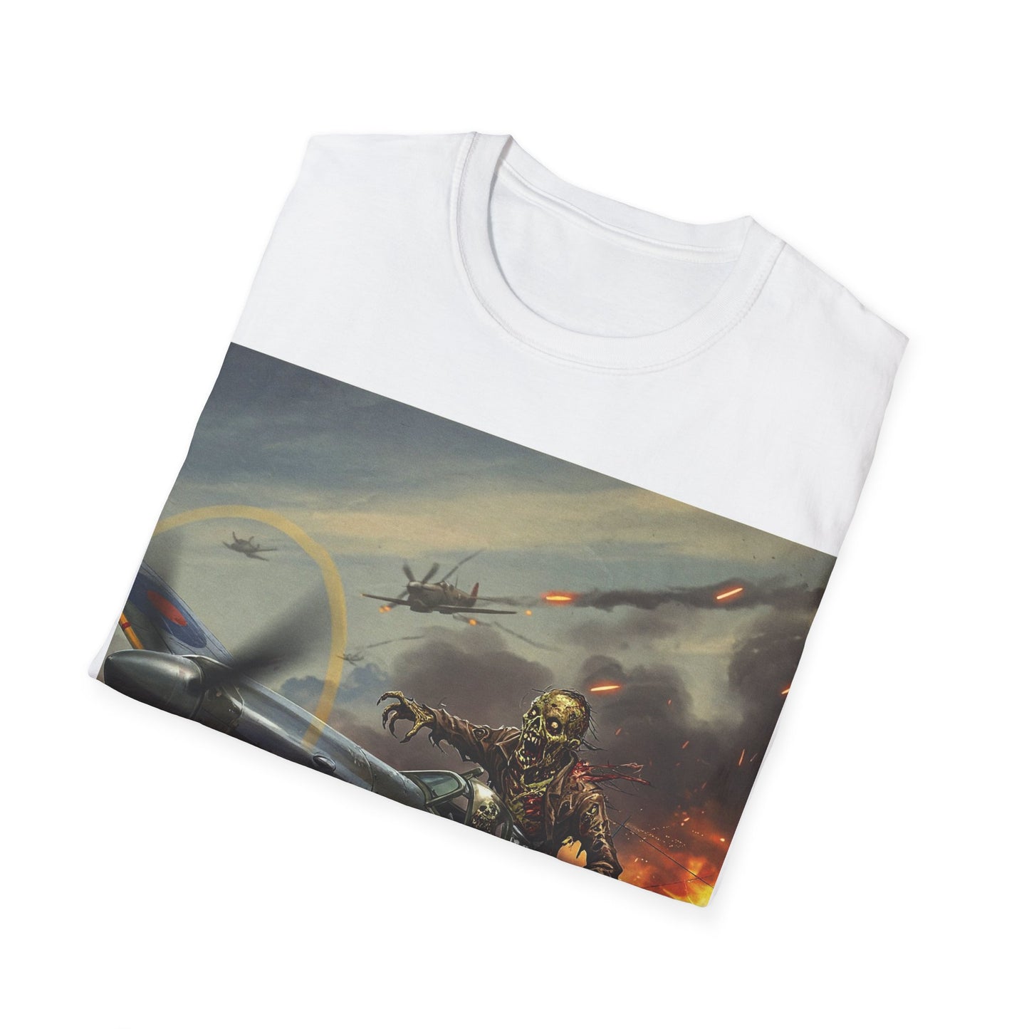UK - Vintage Pilot Apocalyptic Portrait Tee, bold, decaying zombie graphic