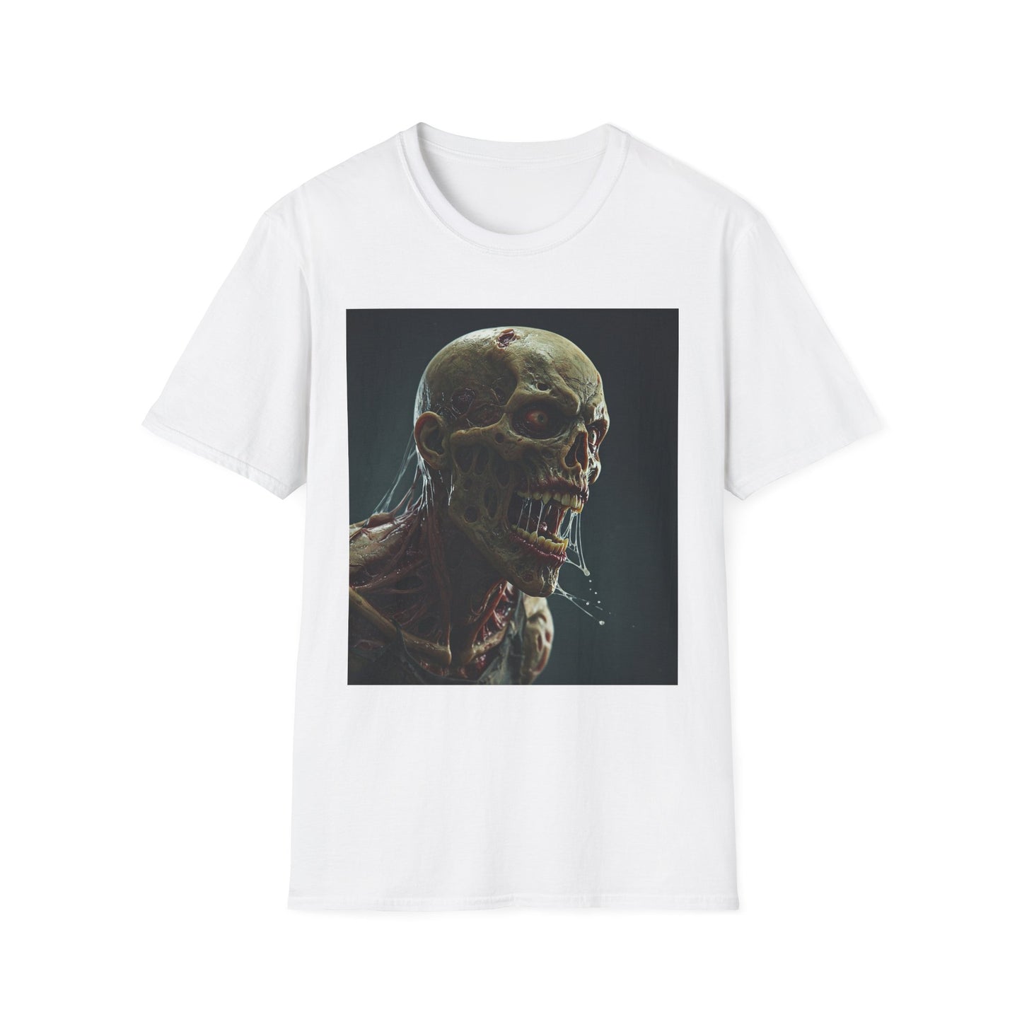 Apocalyptic Portrait Tee, bold, decaying zombie graphic