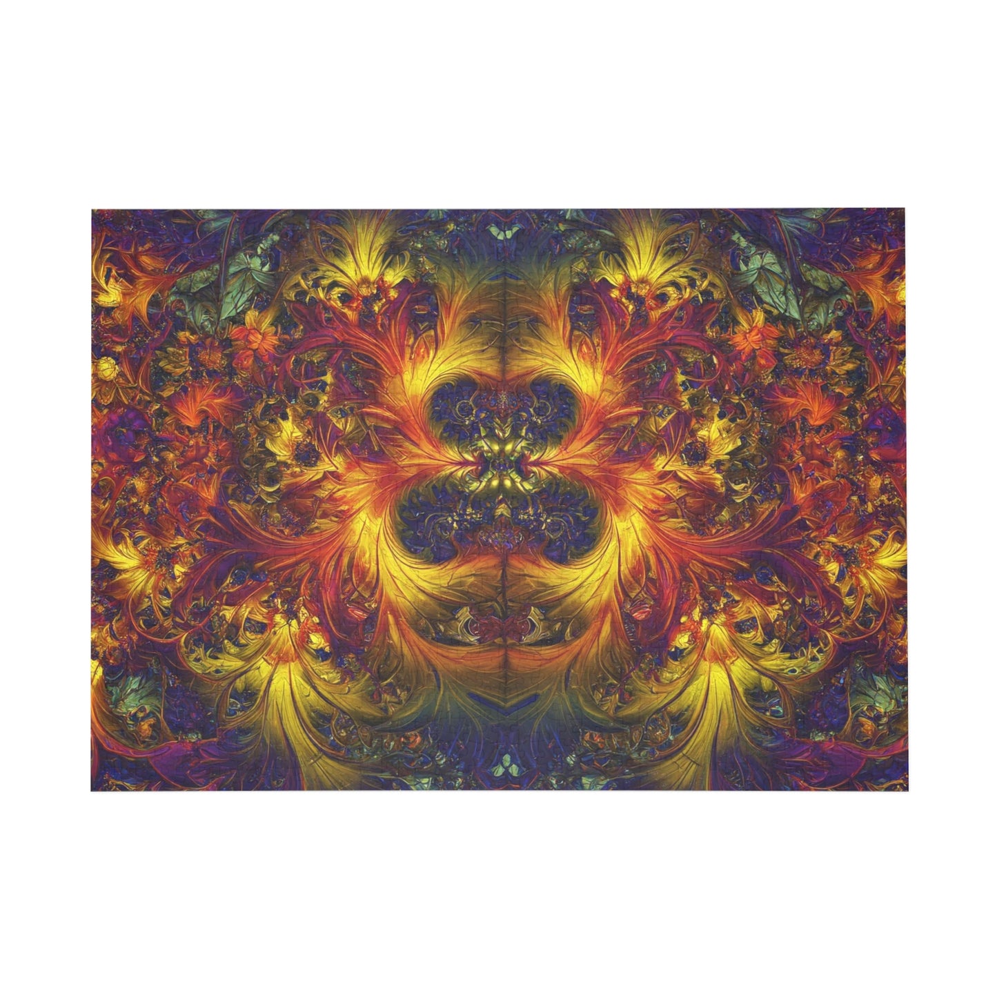 Vibrant Fractal Art Puzzle - 500-Piece Colorful Challenge