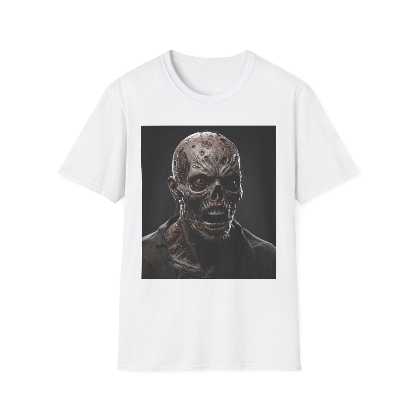 Apocalyptic Portrait Tee, bold, decaying zombie graphic