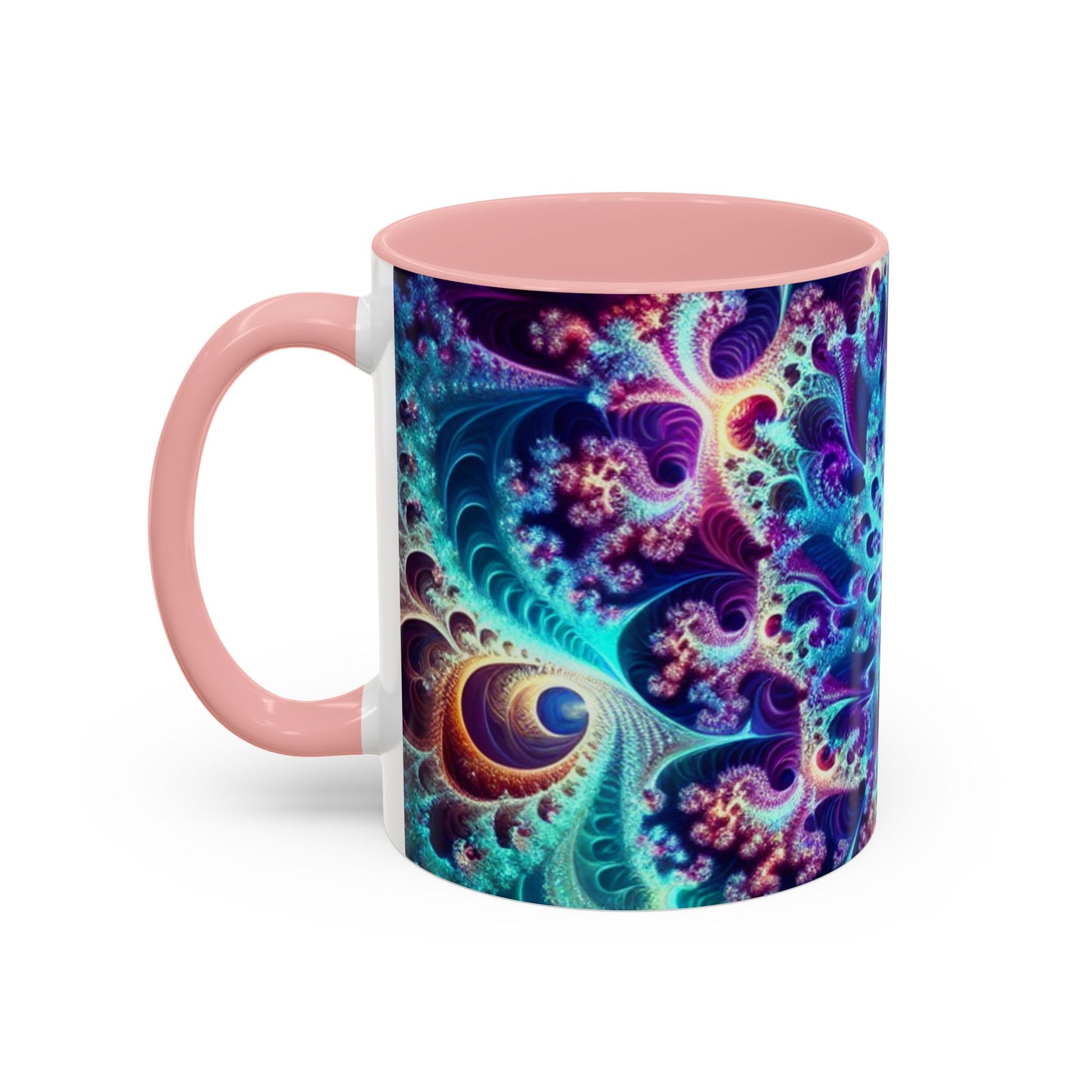 Colorful Spiral Accent Coffee Mug - 11 & 15oz