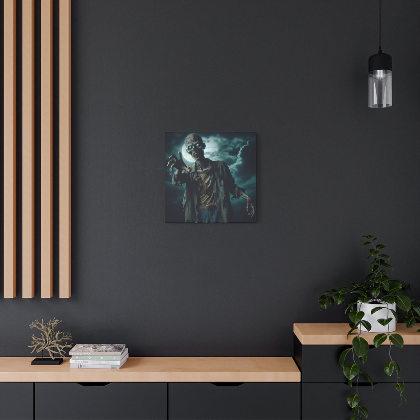 Zombie Art Matte Canvas Wall Decor - Spooky Halloween Home Decoration