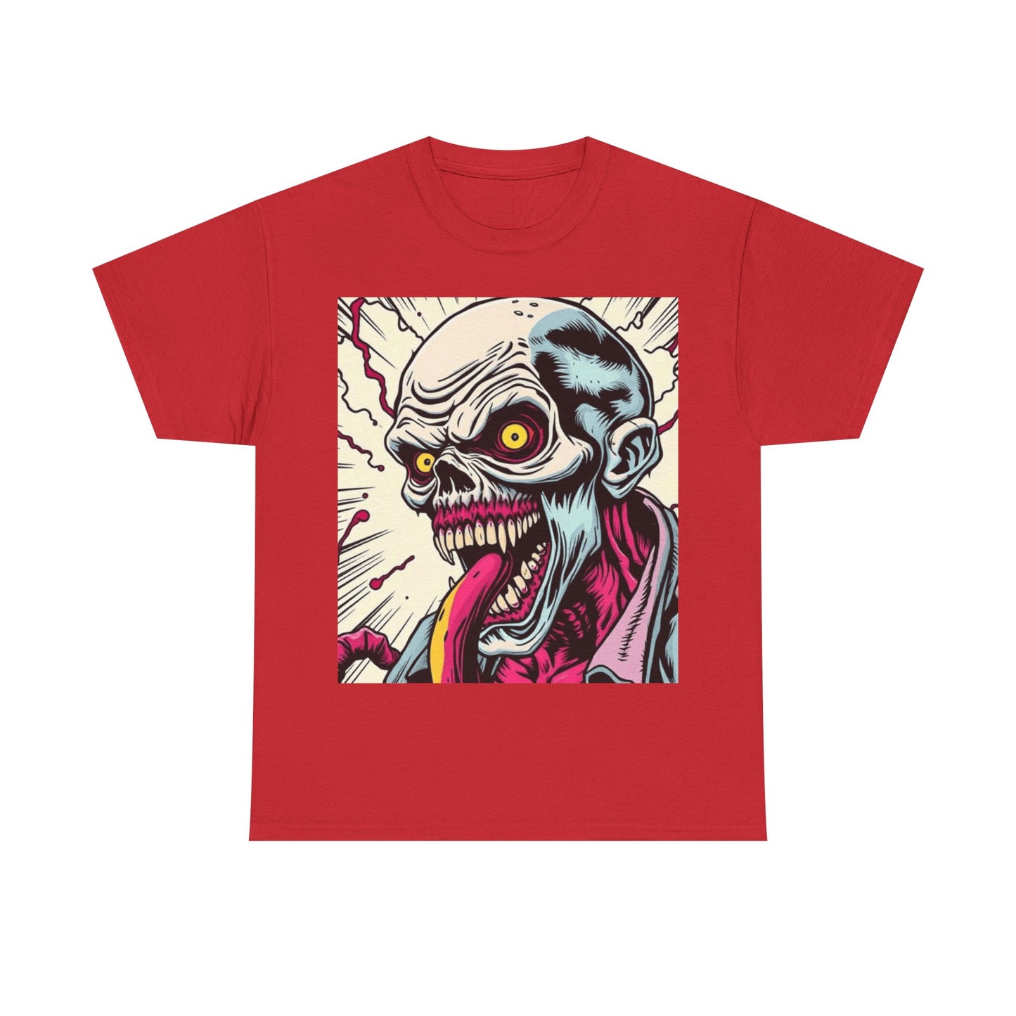 UK - Zombie Graphic Tee - Unisex Heavy Cotton T-Shirt for Halloween and Horror Fans