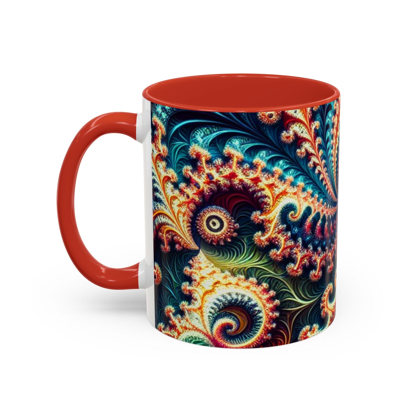 Vibrant Swirl Accent Coffee Mug - 11oz & 15oz
