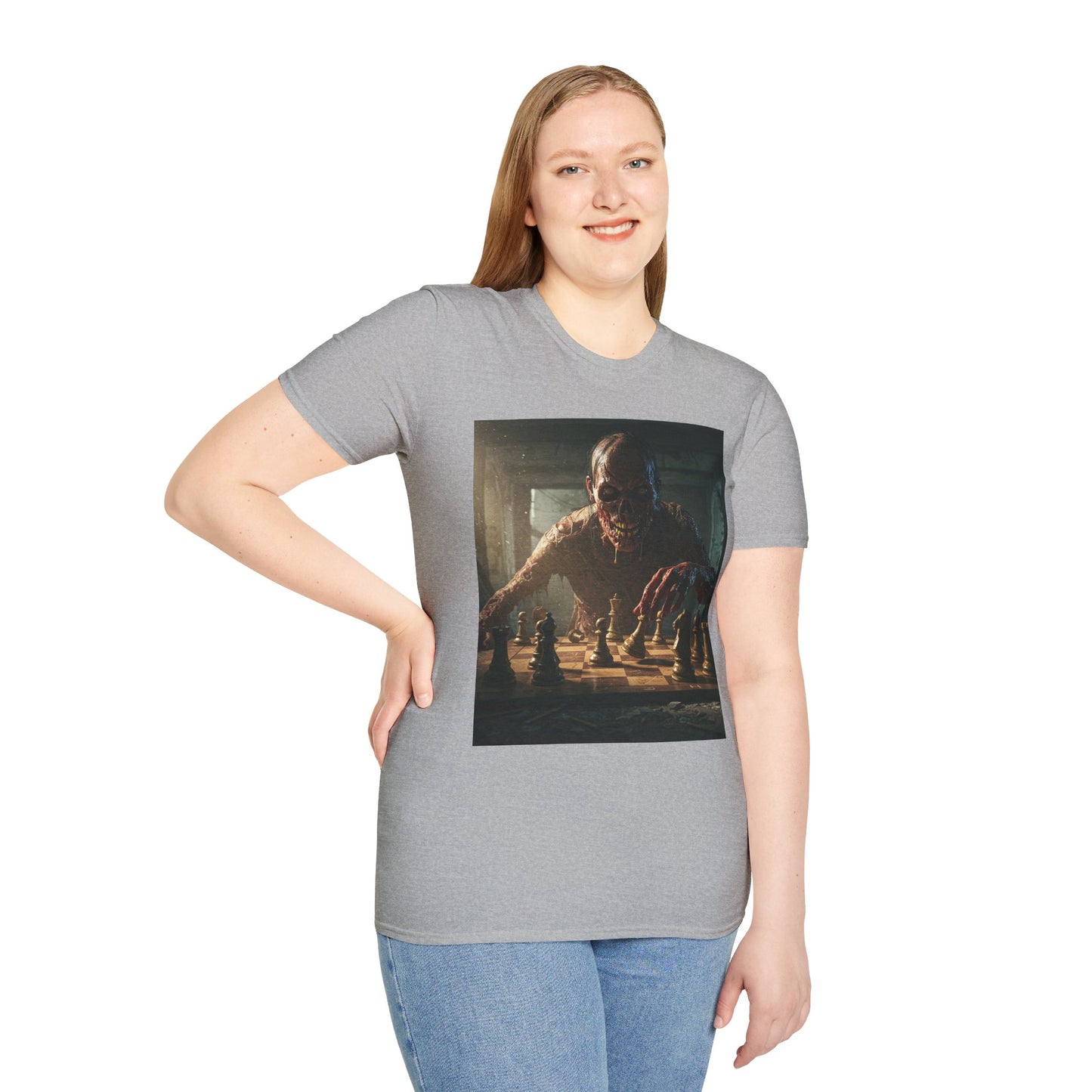 Vintage Chess Monster Unisex Softstyle T-Shirt - Perfect for Game Nights and Fantasy Fans