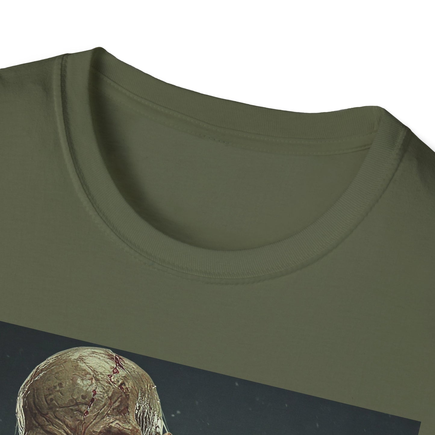 Apocalyptic Portrait Tee, bold, decaying zombie graphic