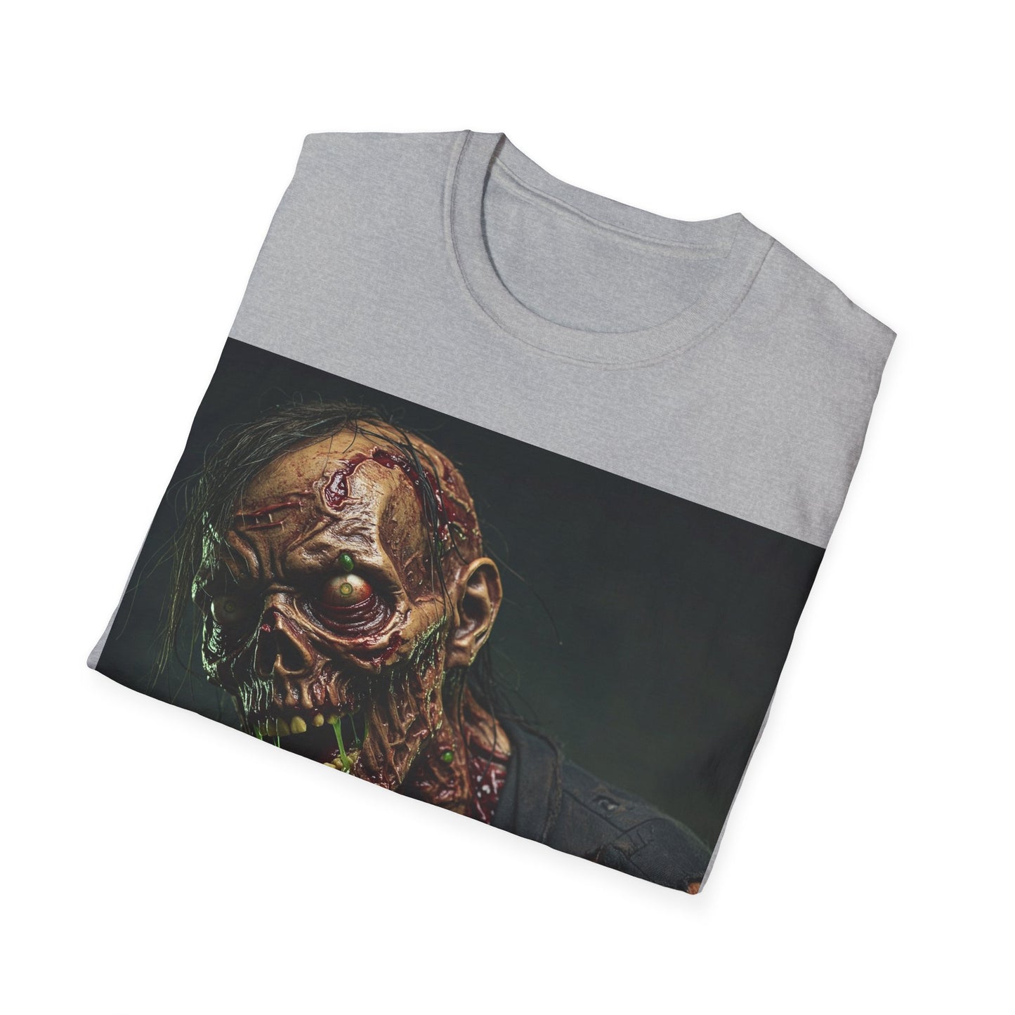 UK - Unisex Softstyle Horror Zombie T-Shirt - Perfect for Halloween and Horror Fans