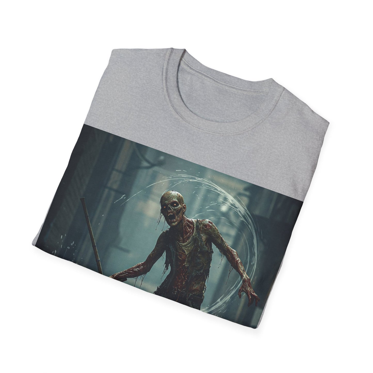 UK - Unisex Softstyle Horror Graphic T-Shirt - Spooky Monster Design