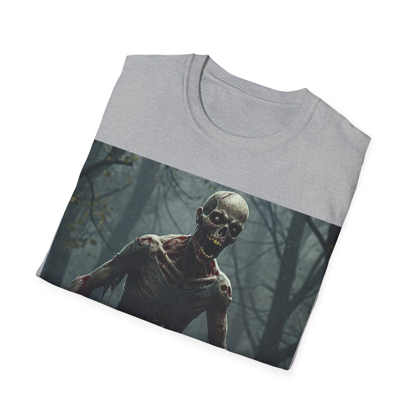 UK - Creepy Zombie Apocalyptic Portrait Tee, bold, decaying zombie graphic