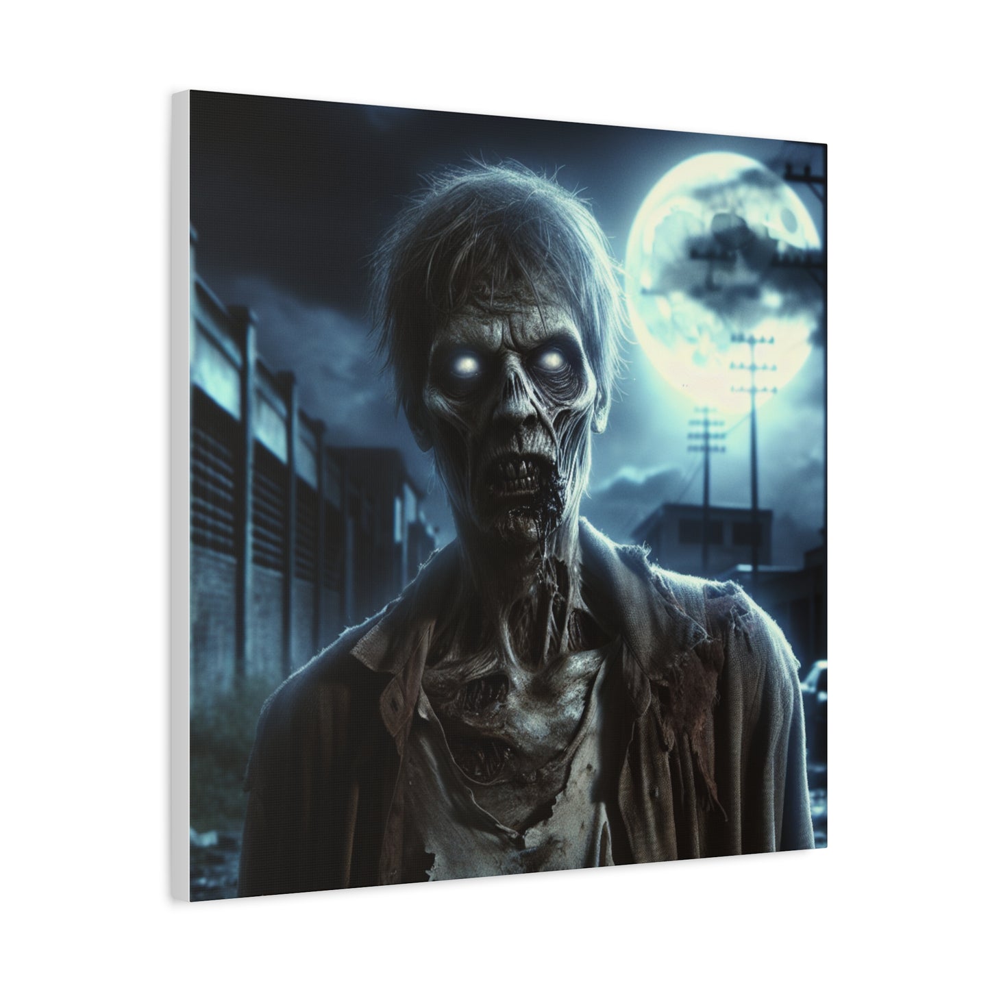 Zombie Wall Art Canvas - Spooky Home Decor