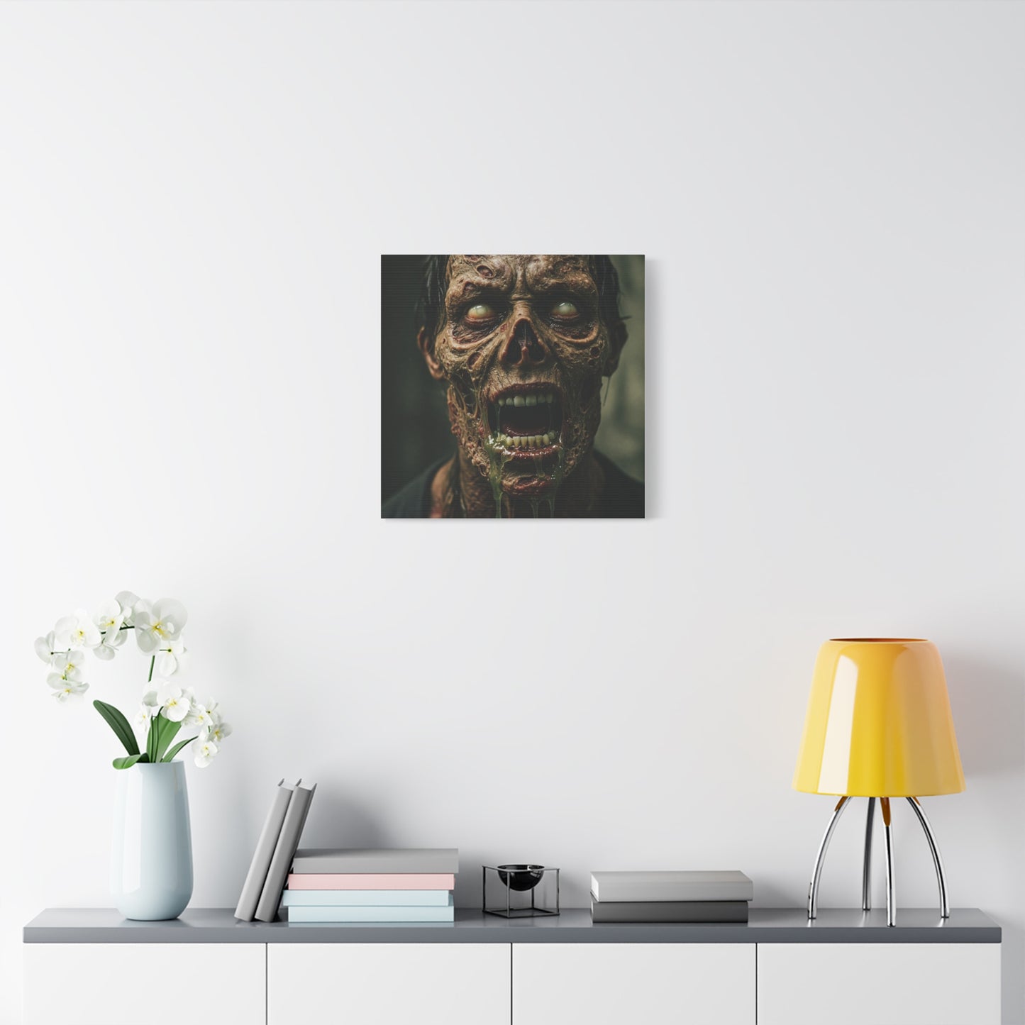Creepy Zombie Canvas Art - Spooky Home Decor for Halloween Lovers