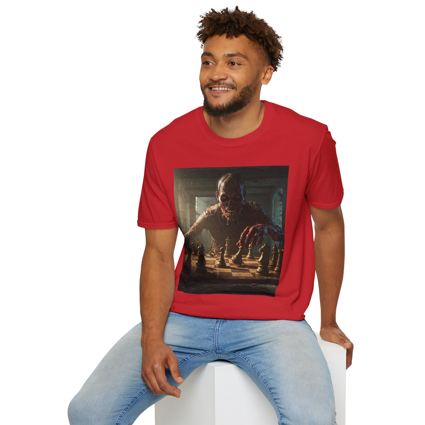 Vintage Chess Monster Unisex Softstyle T-Shirt - Perfect for Game Nights and Fantasy Fans