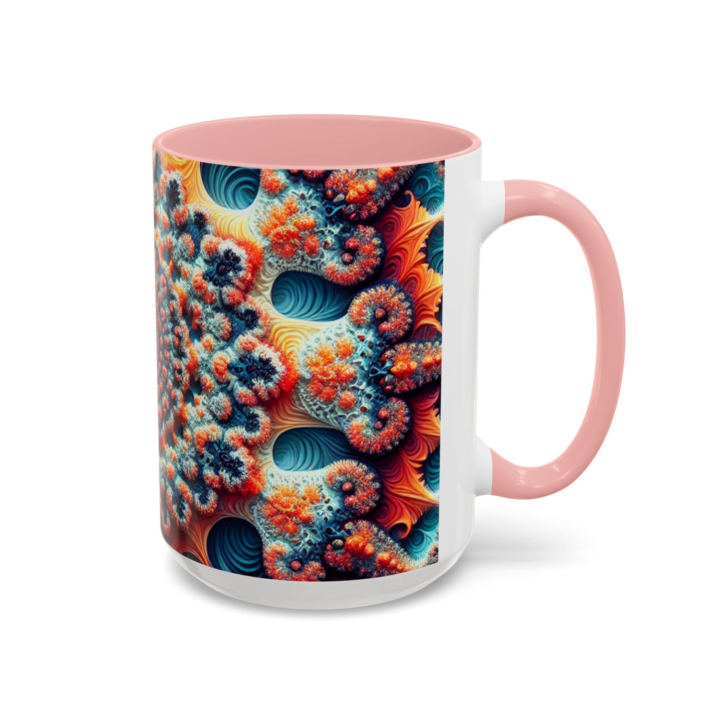 Vibrant Kaleidoscope Accent Coffee Mug - 11oz & 15oz