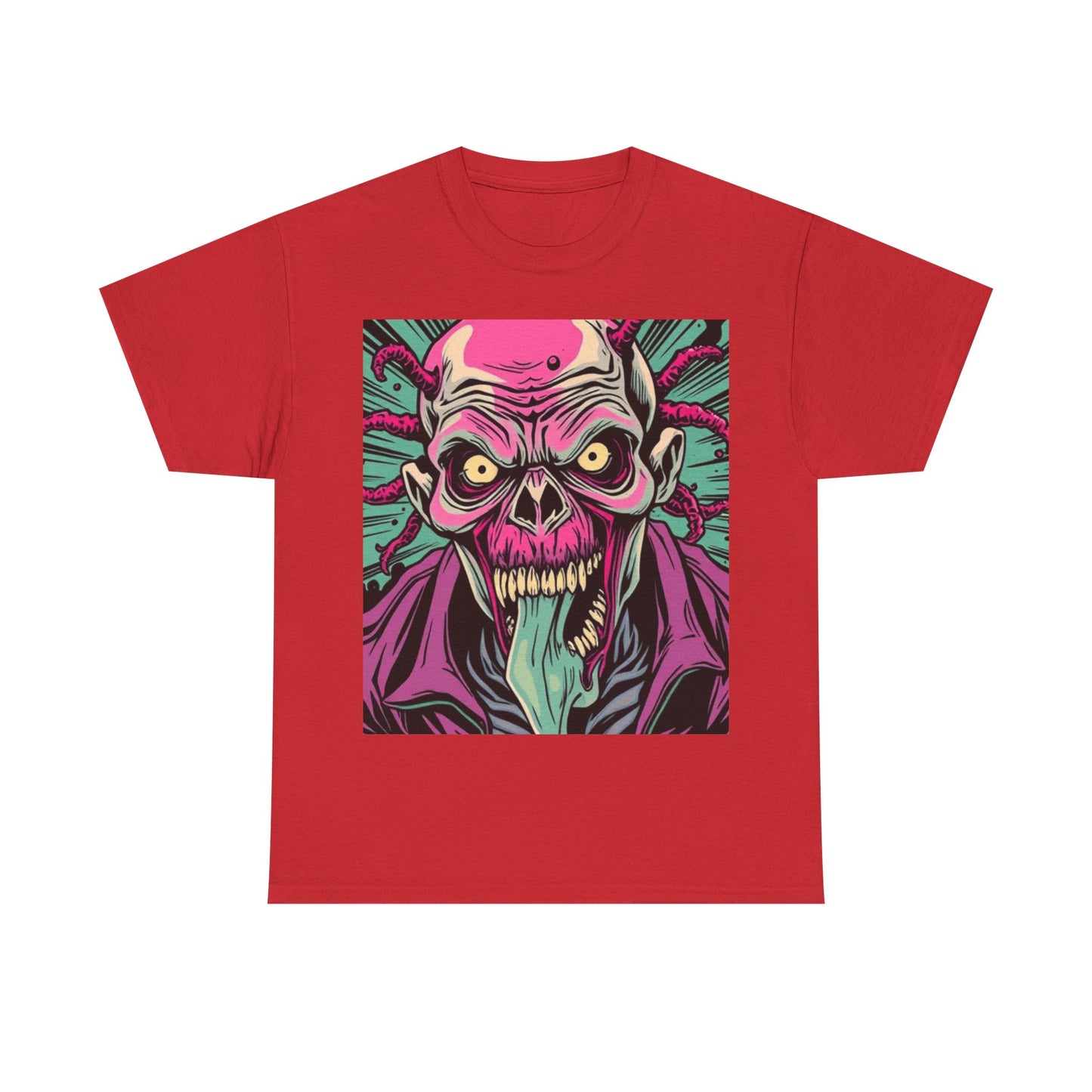 UK - Unisex Heavy Cotton Tee - Bold Graphic Zombie Design