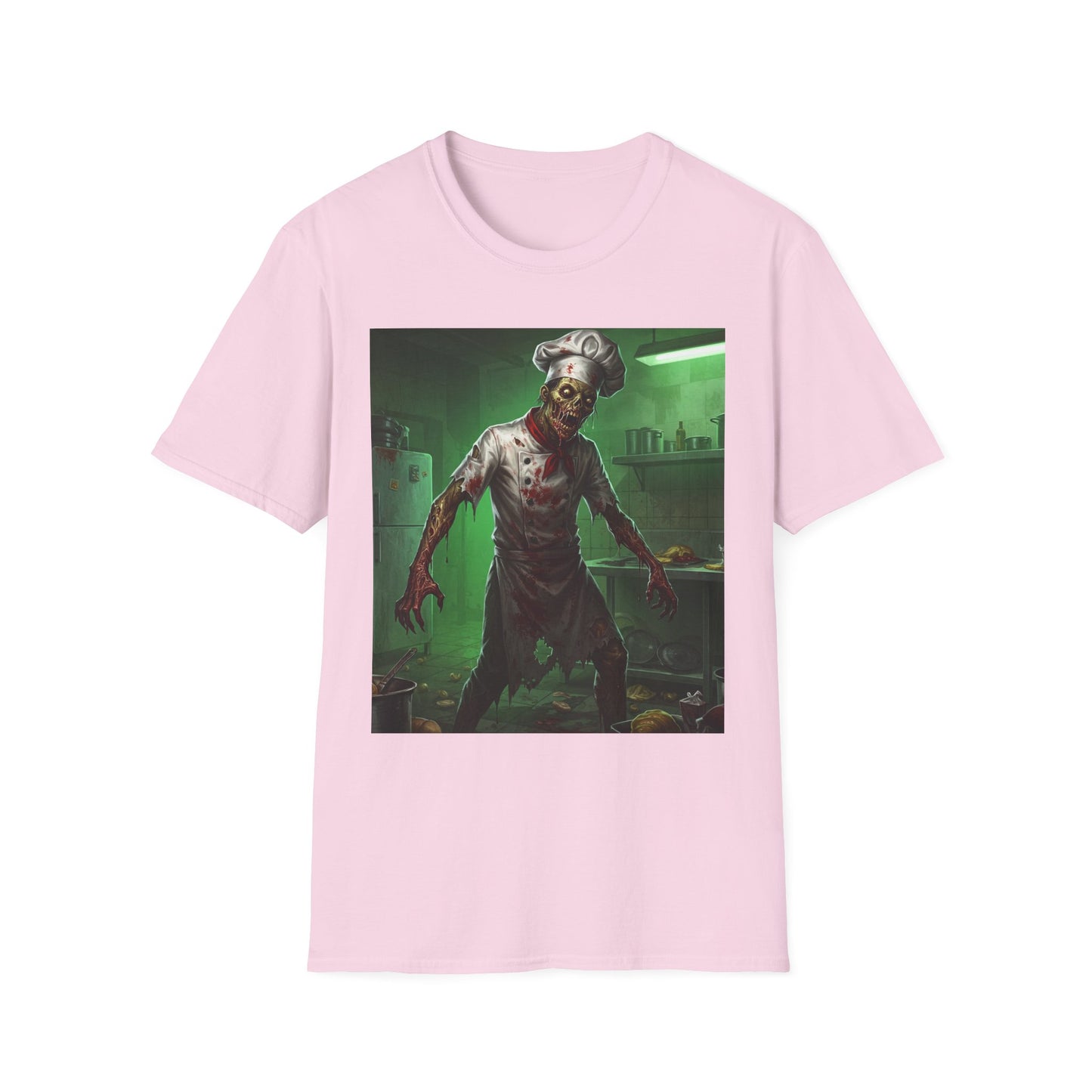 Zombie Chef Unisex Softstyle T-Shirt - Perfect for Halloween and Horror Fans