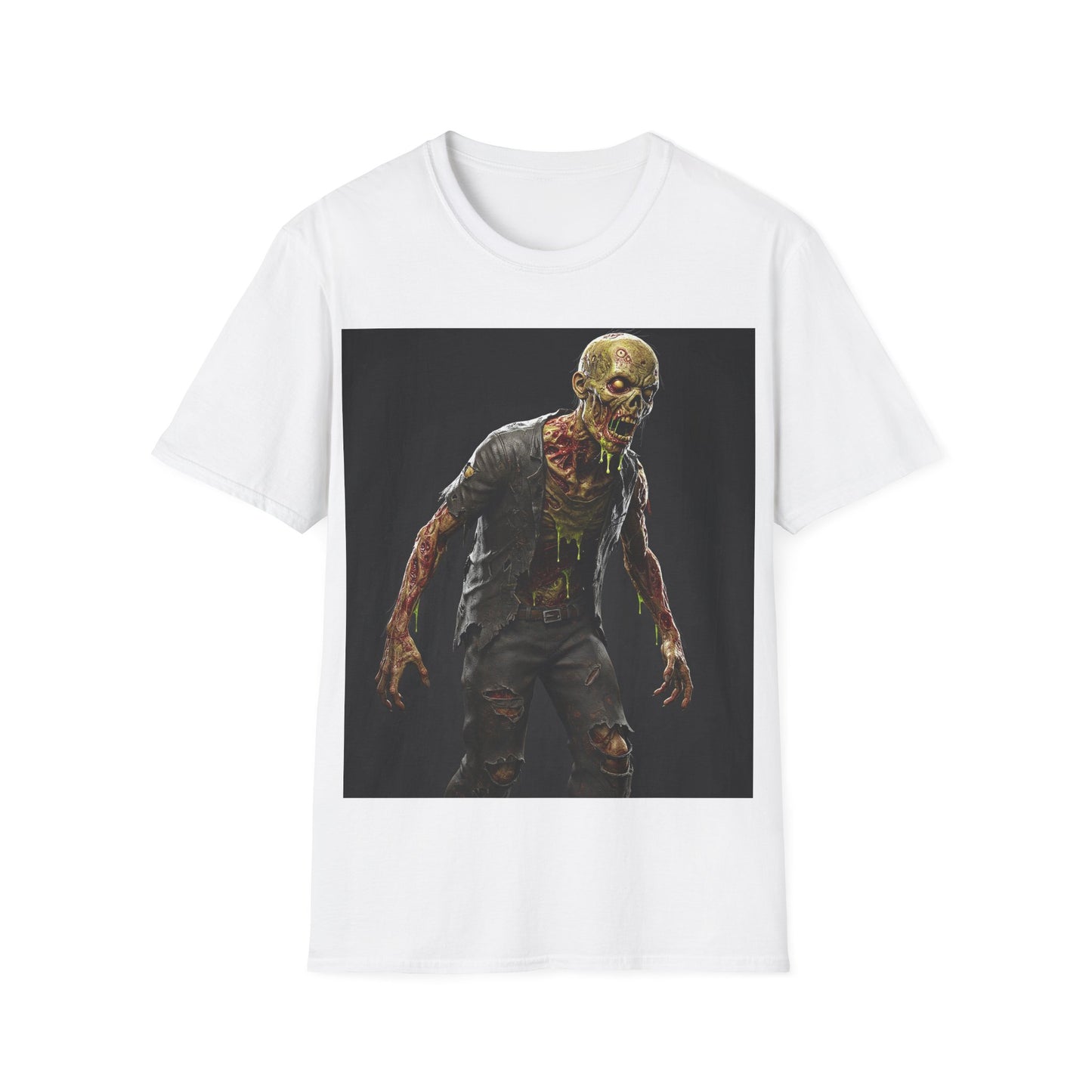 UK - Zombie Graphic Unisex Softstyle T-Shirt | Perfect for Halloween and Horror Fans