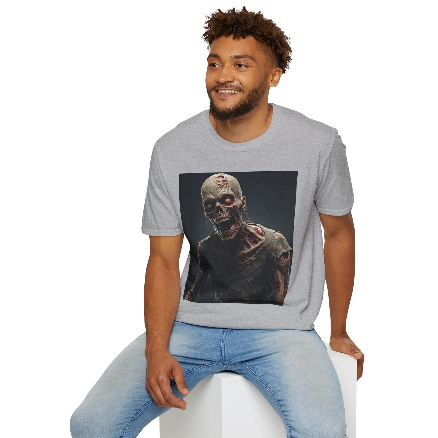 Zombie Graphic Unisex Softstyle T-Shirt | Perfect for Halloween and Horror Fans