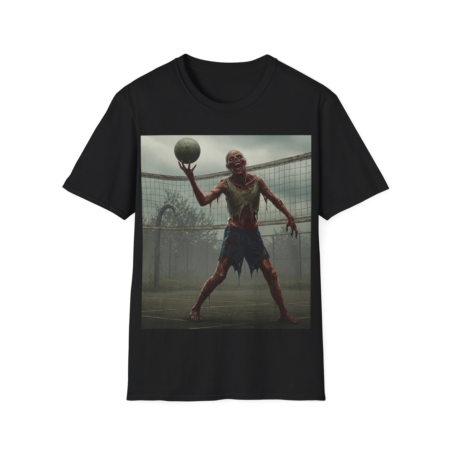 UK - Zombie Basketball Unisex Softstyle T-Shirt | Horror Graphic Tee