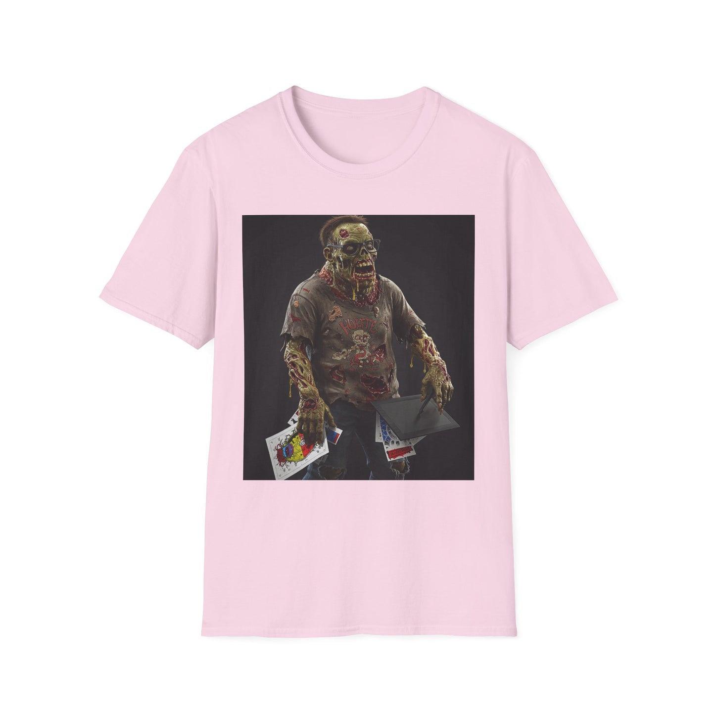 Zombie Graphic Unisex Softstyle T-Shirt - Perfect for Halloween and Casual Wear