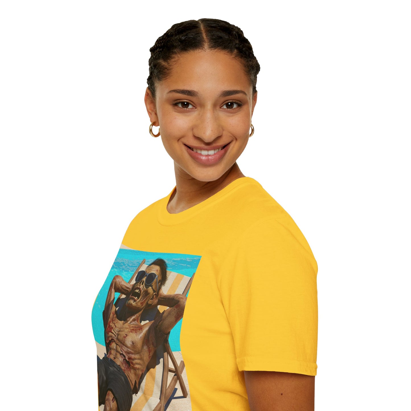 Zombie Relaxation Unisex Softstyle T-Shirt - Perfect for Halloween and Casual Outings