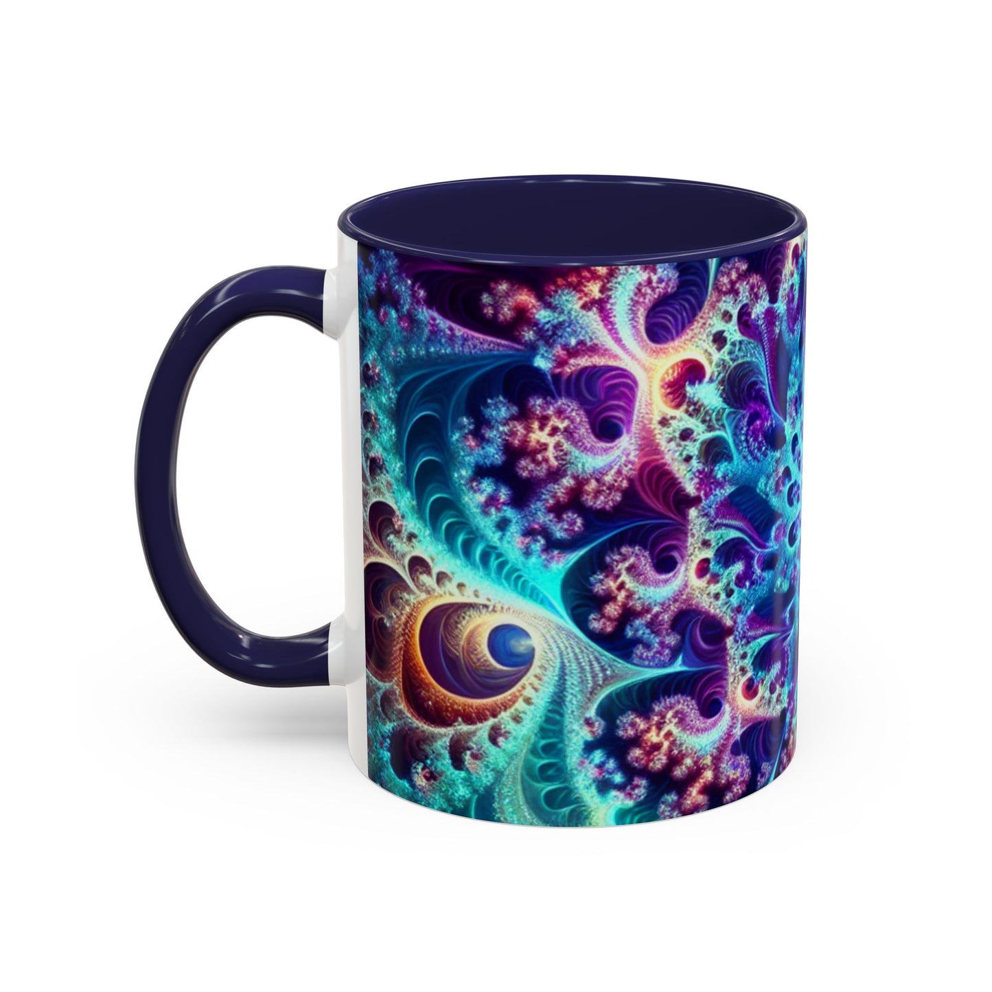 Colorful Spiral Accent Coffee Mug - 11 & 15oz
