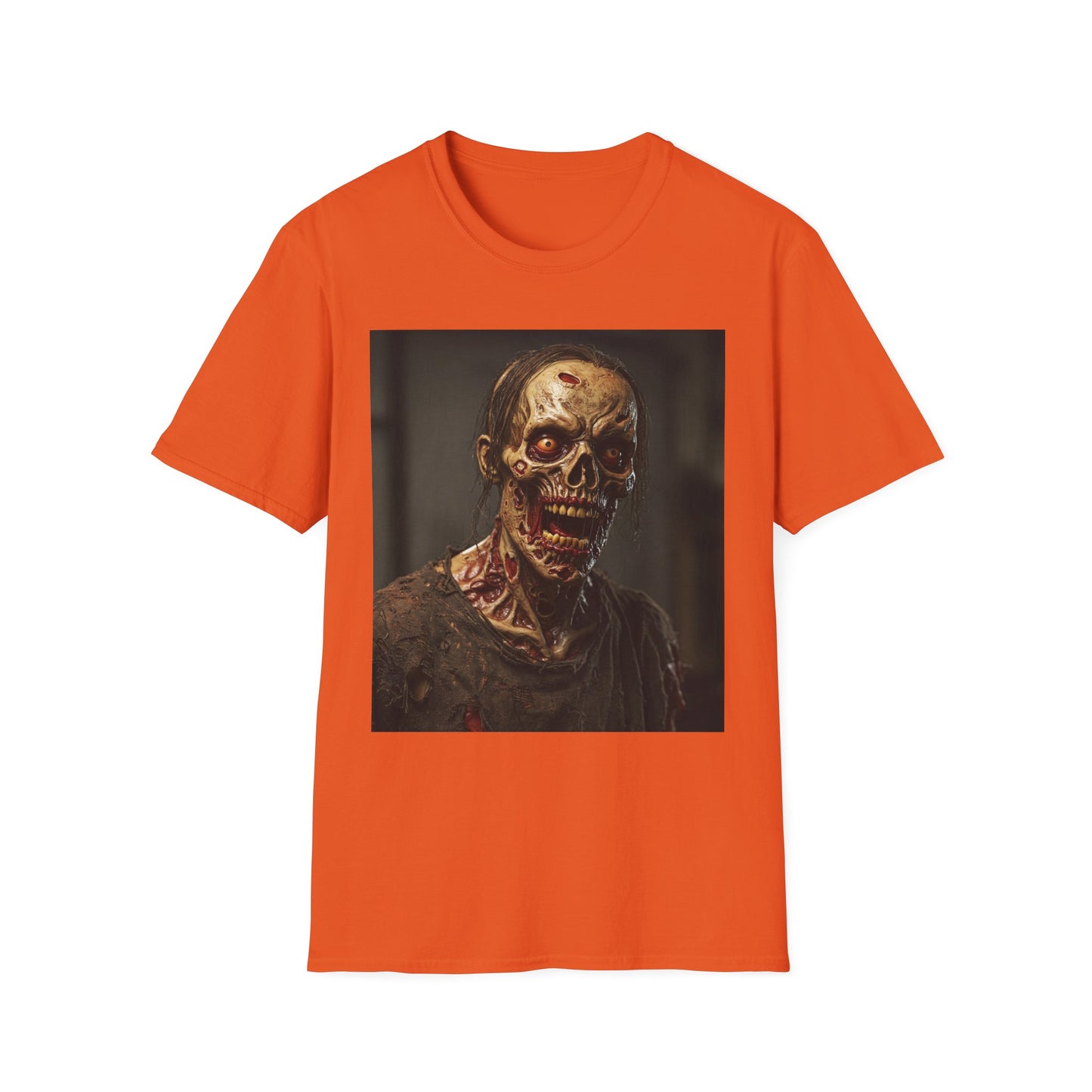 Apocalyptic Portrait Tee, bold, decaying zombie graphic