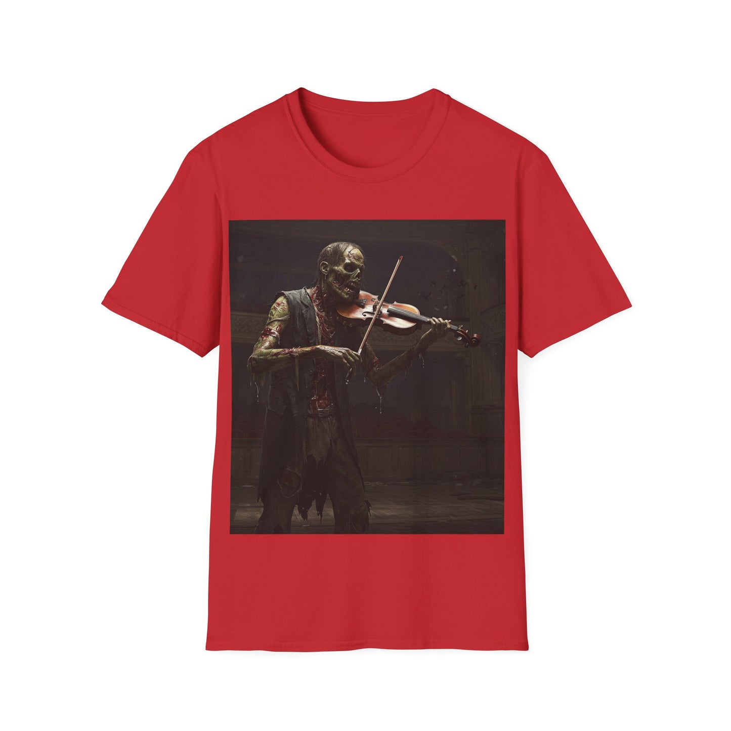 UK - Spooky Muse Unisex Softstyle T-Shirt - Gothic Art Design for Halloween and Everyday Wear