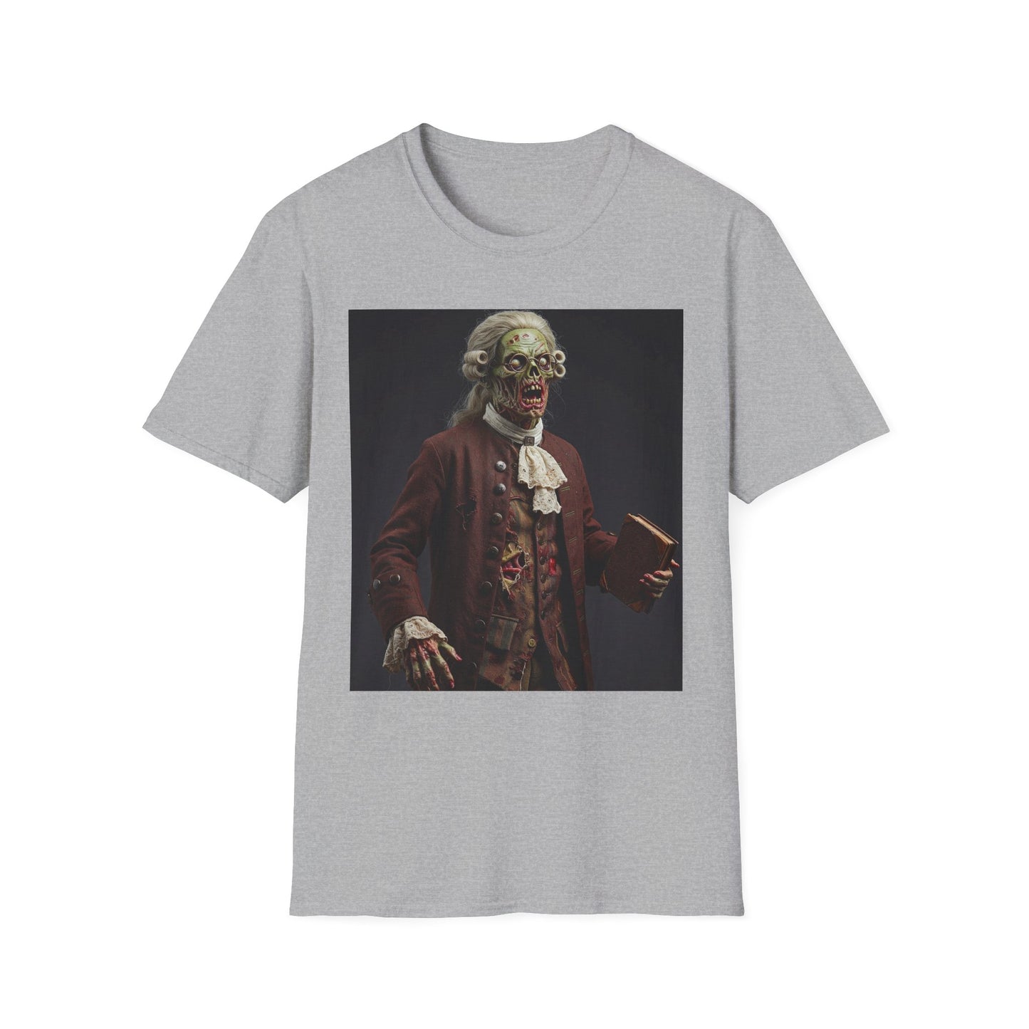 Creepy Zombie Portrait Unisex Softstyle T-Shirt - Perfect for Halloween