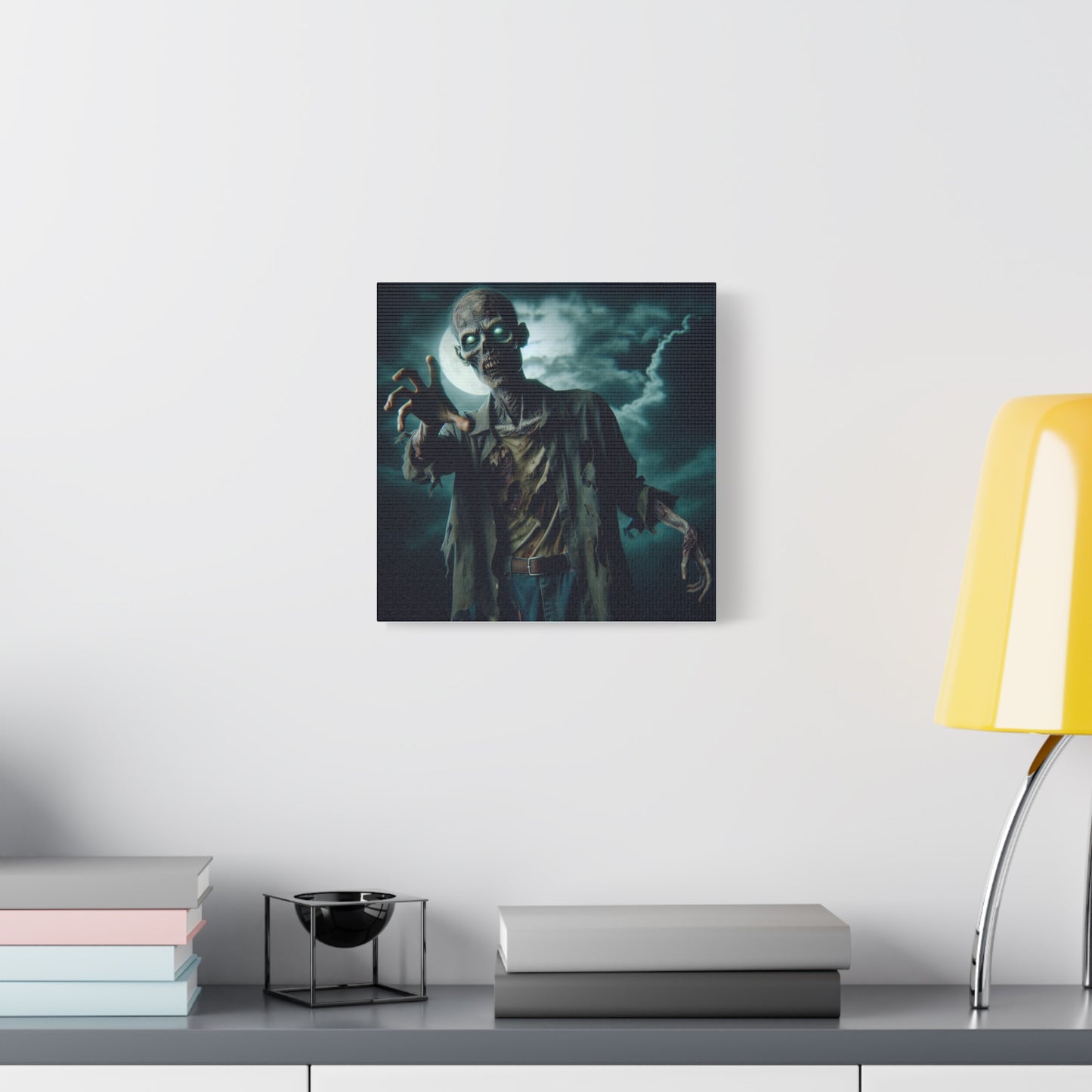 Zombie Art Matte Canvas Wall Decor - Spooky Halloween Home Decoration