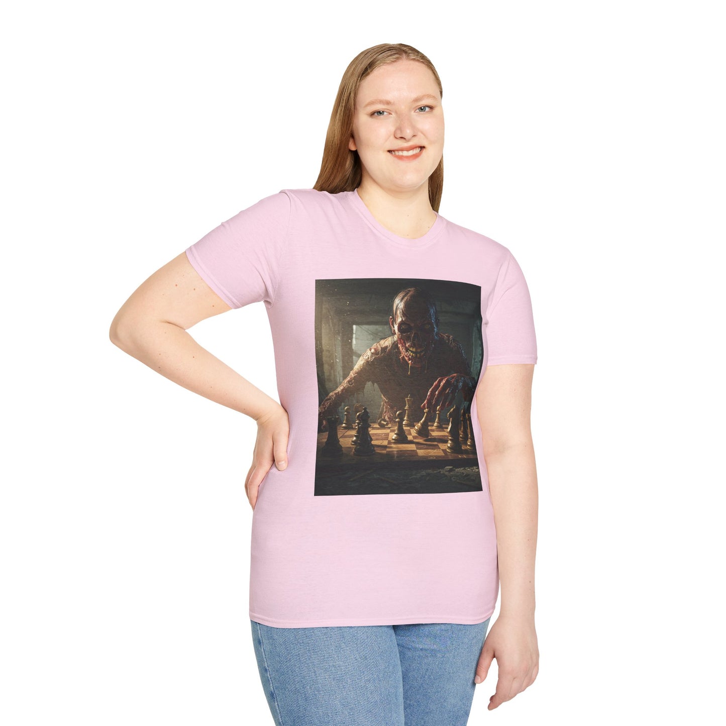 Vintage Chess Monster Unisex Softstyle T-Shirt - Perfect for Game Nights and Fantasy Fans