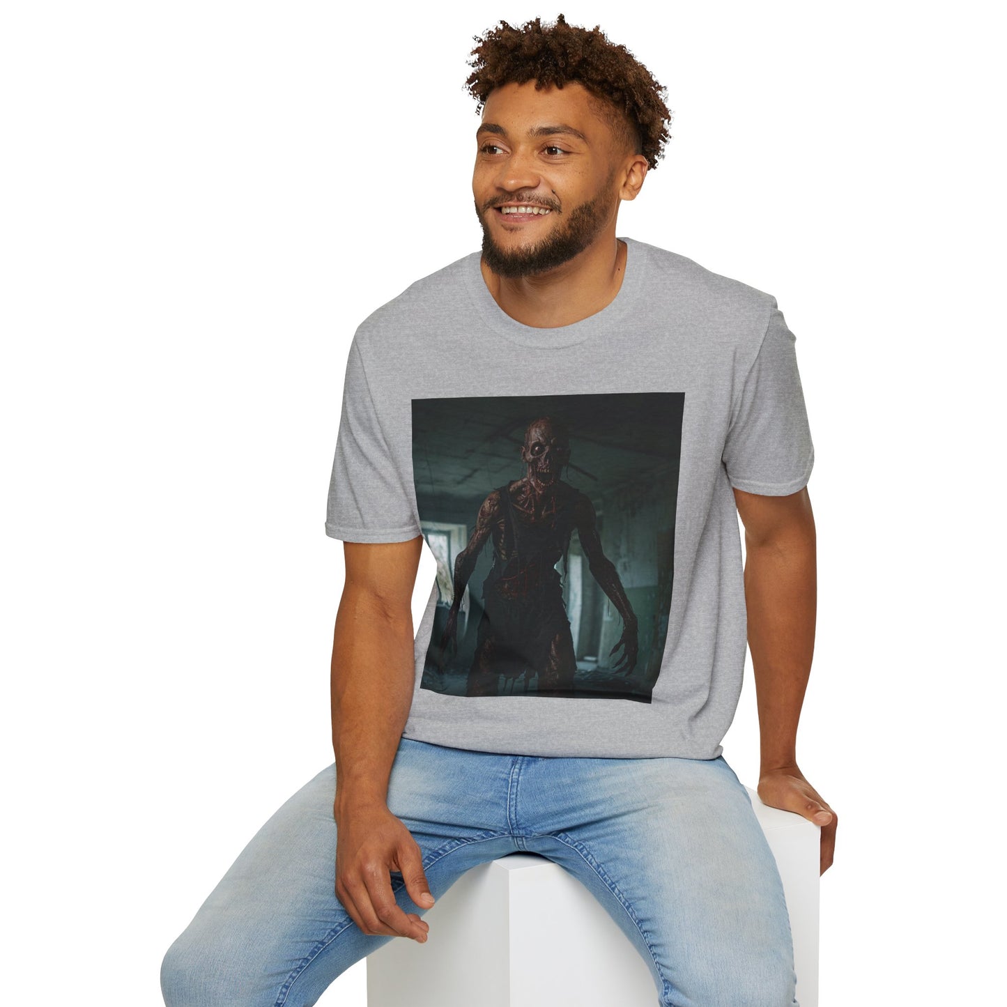 Creepy Horror Graphic Unisex T-Shirt – Perfect for Halloween and Haunted House Lovers