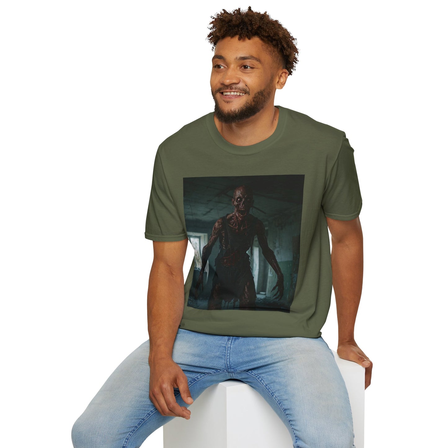 Creepy Horror Graphic Unisex T-Shirt – Perfect for Halloween and Haunted House Lovers