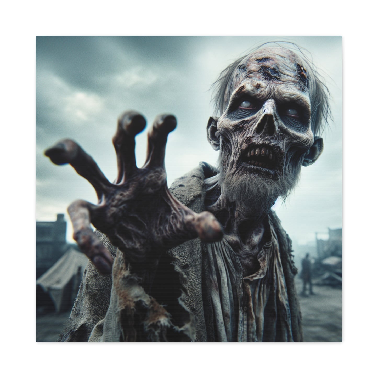 Zombie Hand Wall Art - Matte Stretched Canvas for Halloween Decor