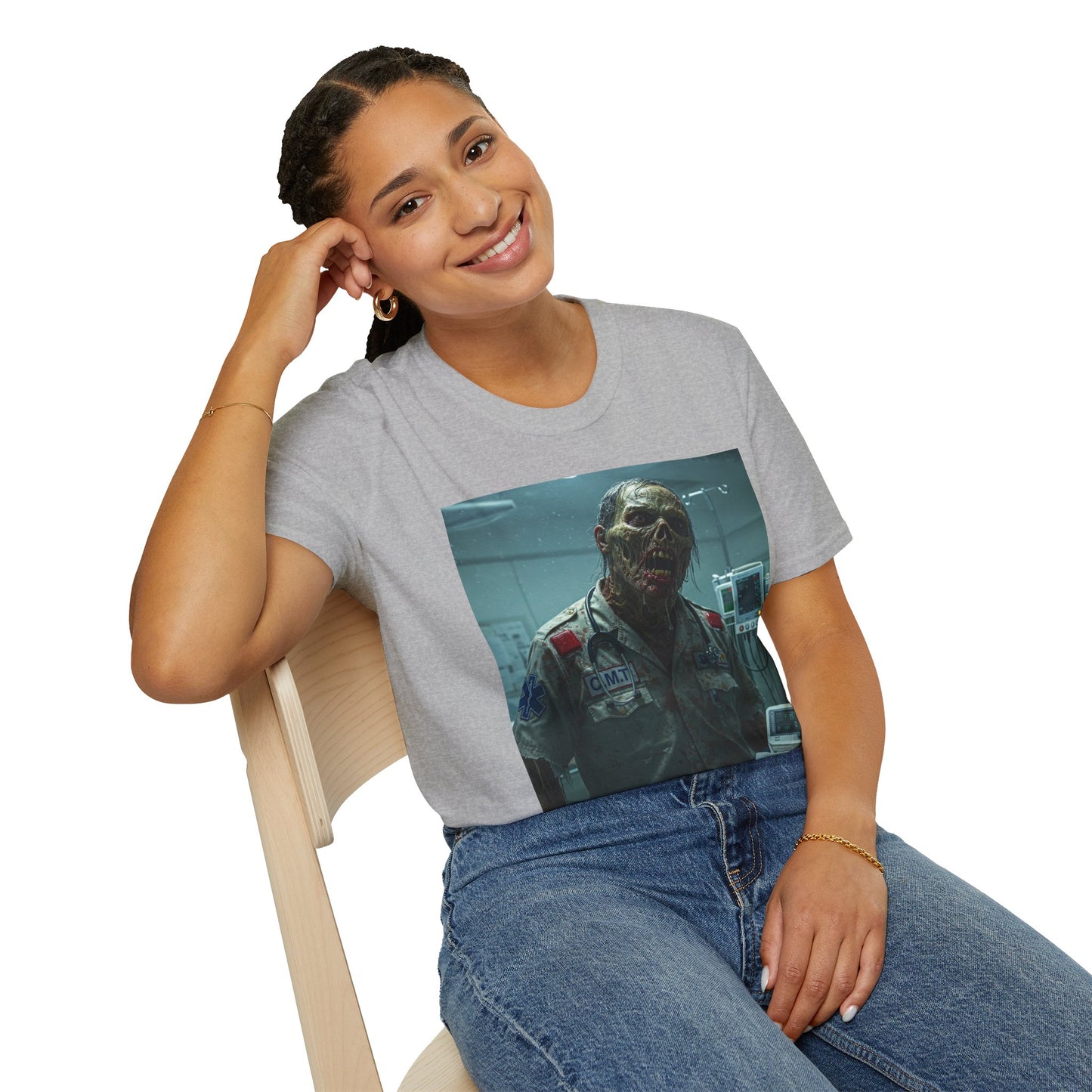 Unisex Horror Graphic T-Shirt - Creepy Zombie Design