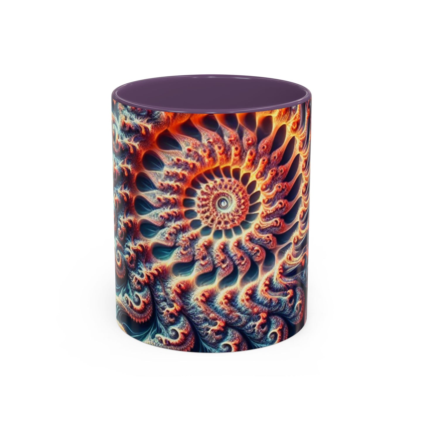UK - Fractal Art Accent Coffee Mug - Vibrant Design for Home or Office