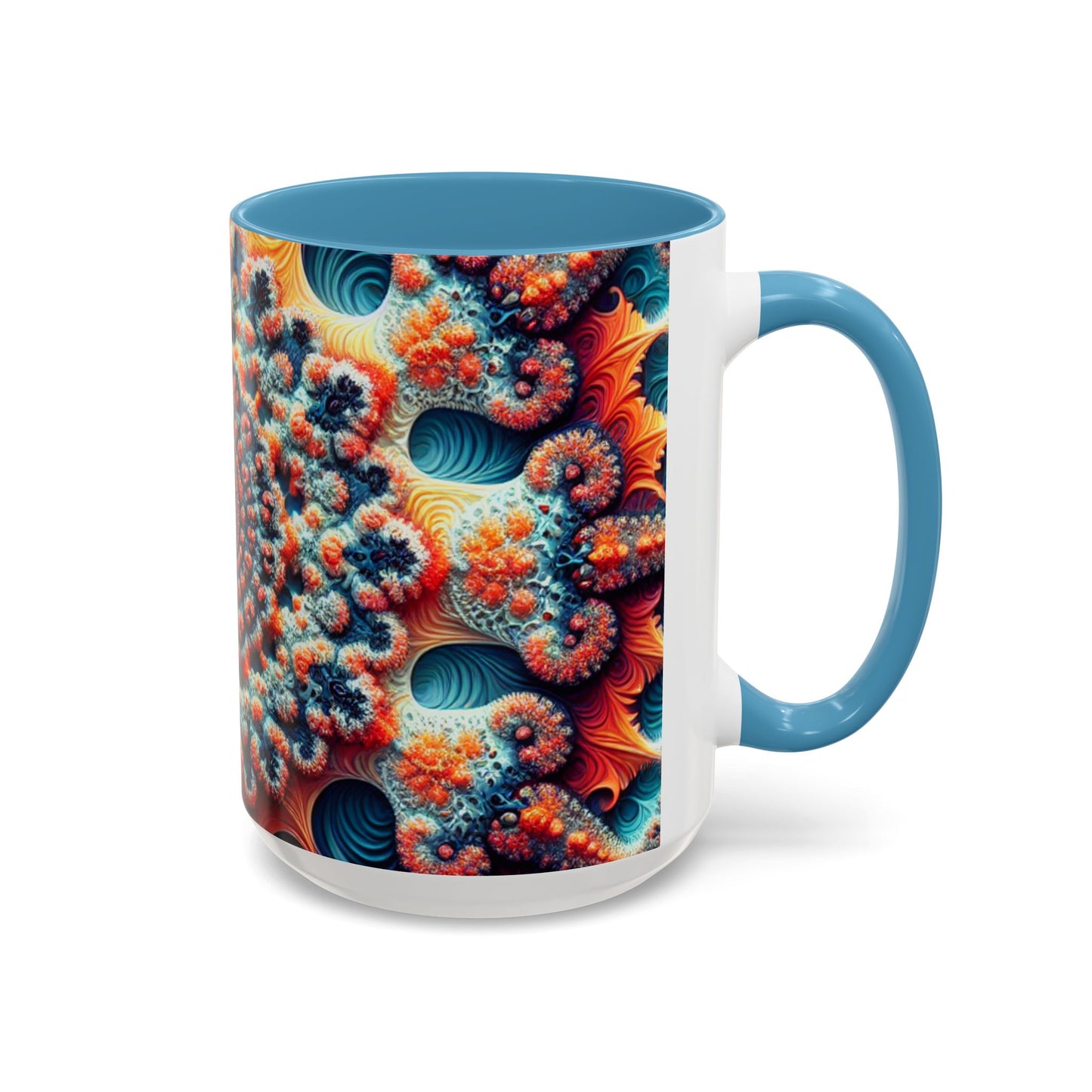Vibrant Kaleidoscope Accent Coffee Mug - 11oz & 15oz