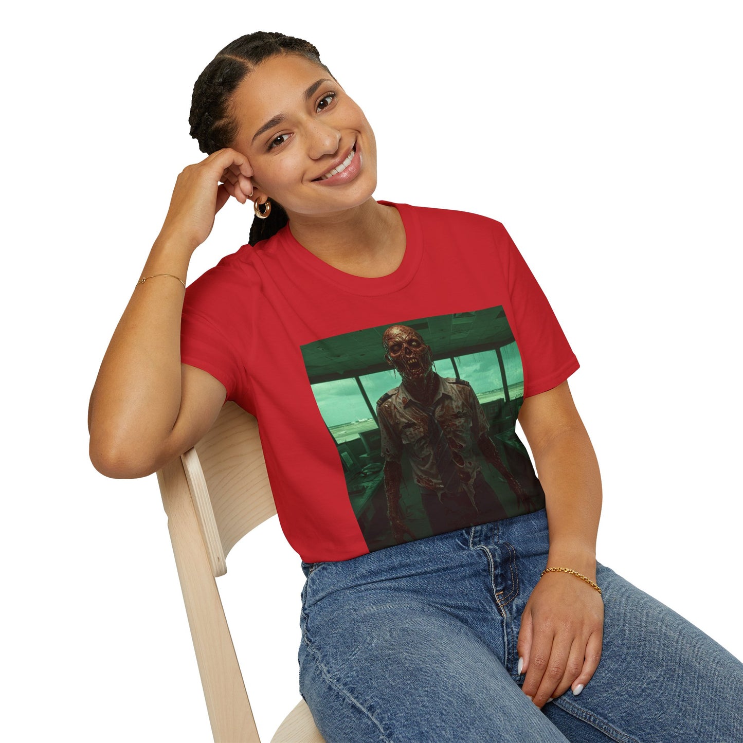 Unisex Softstyle Zombie Graphic Tee - Perfect for Halloween and Horror Fans