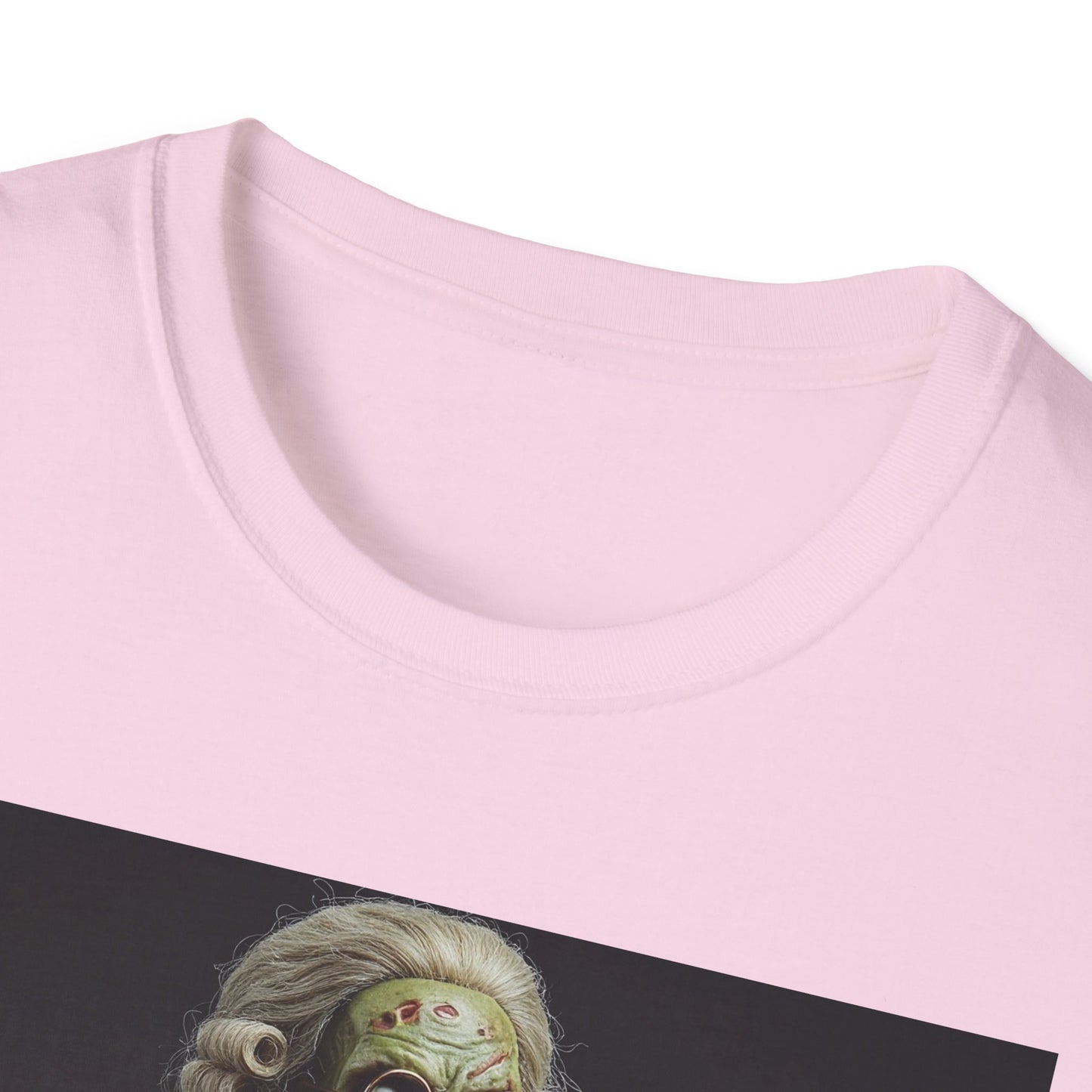 Creepy Zombie Portrait Unisex Softstyle T-Shirt - Perfect for Halloween