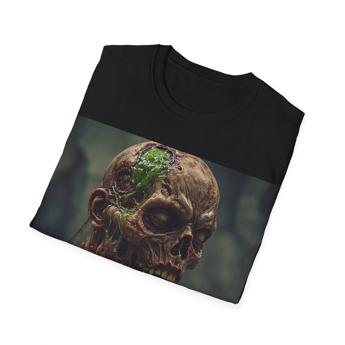 UK - Unisex Softstyle T-Shirt - Skeletal Creepy Art Design