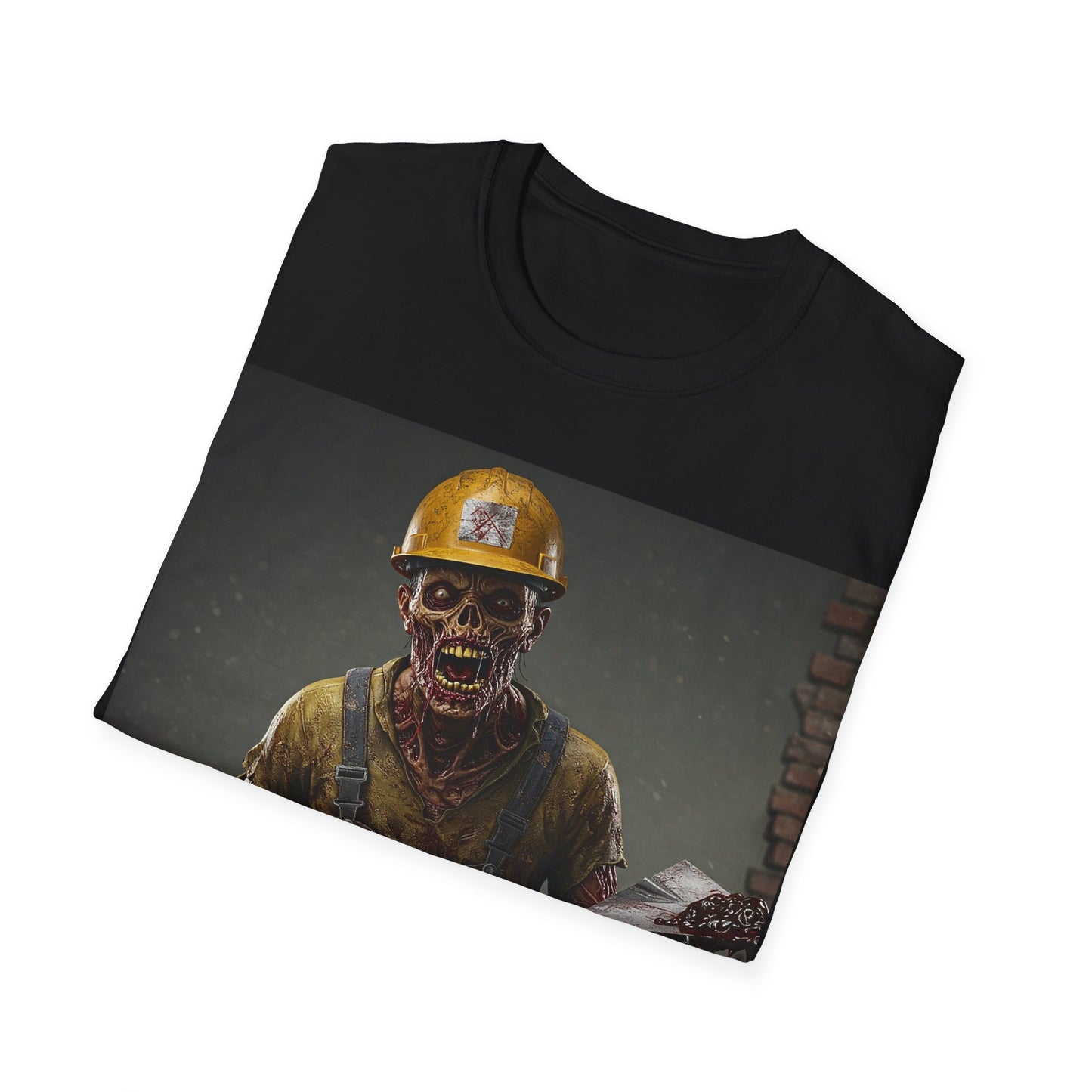 UK - Zombie Construction Worker Unisex Softstyle T-Shirt