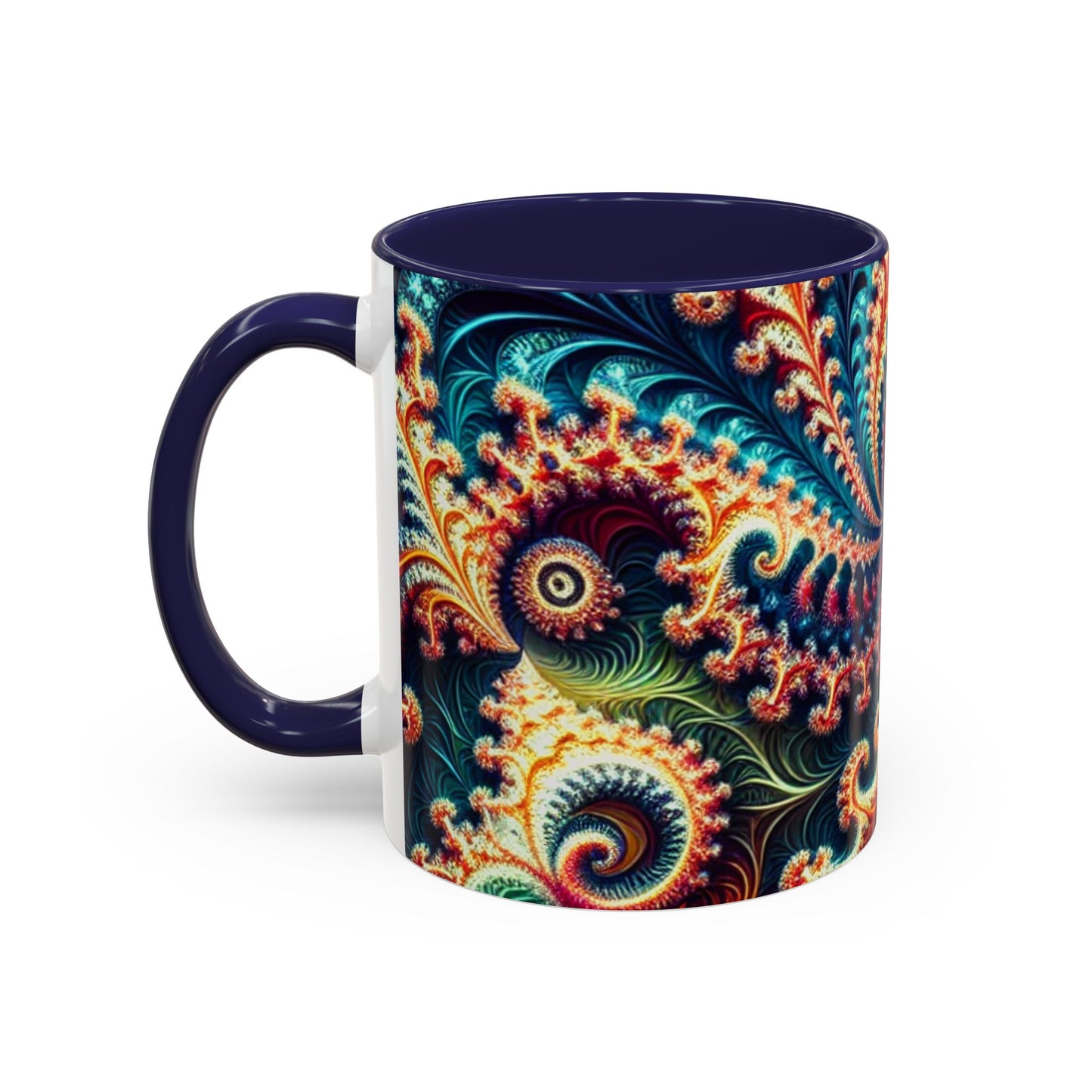 Vibrant Swirl Accent Coffee Mug - 11oz & 15oz