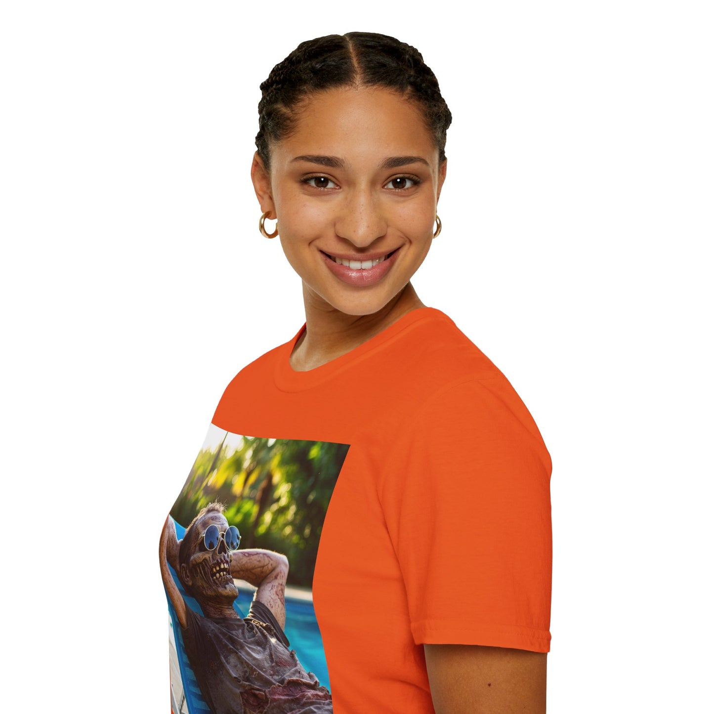 Chillin' Zombie Unisex Softstyle T-Shirt | Halloween Apparel