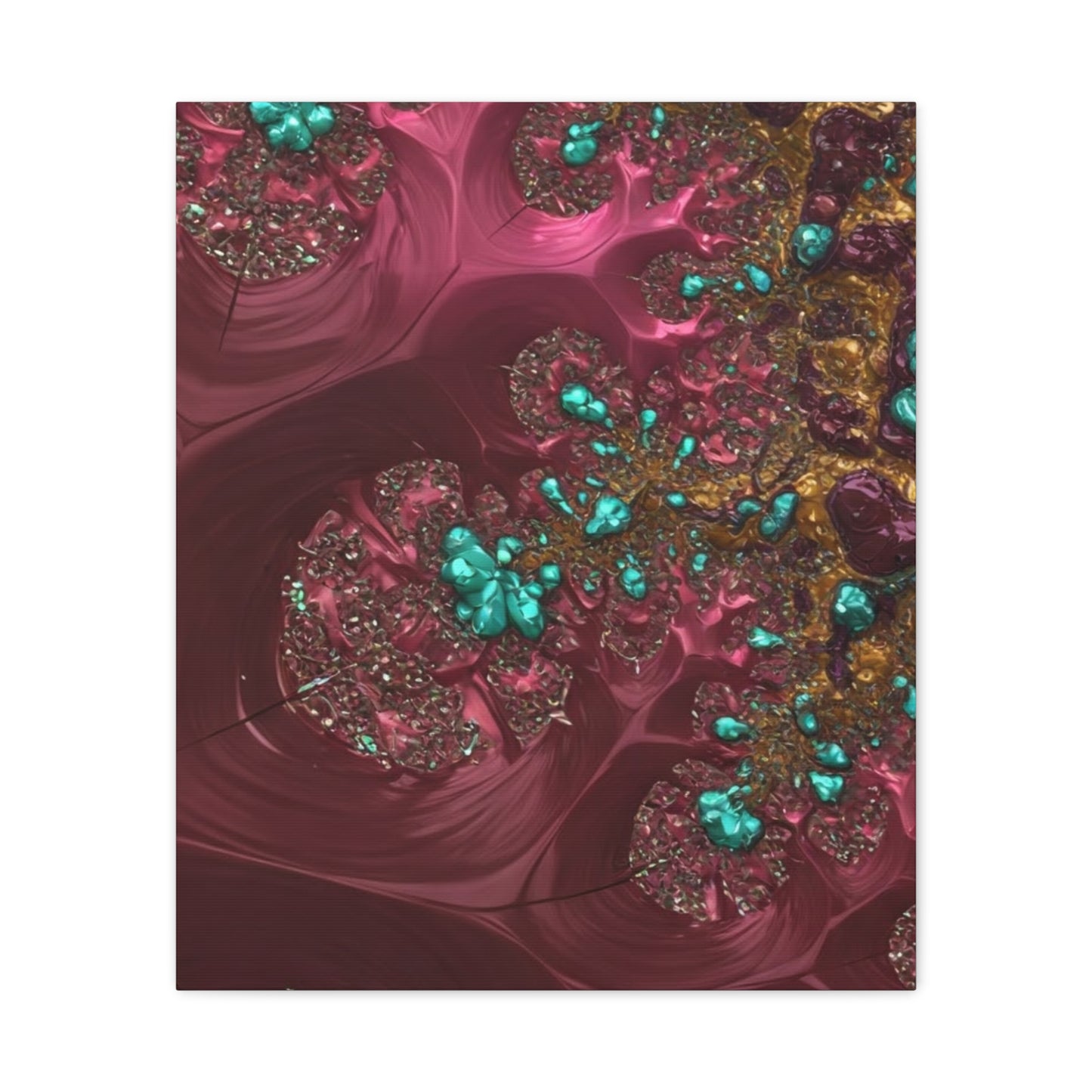 Abstract Art Canvas Print - Vibrant Fractal Design for Home Decor