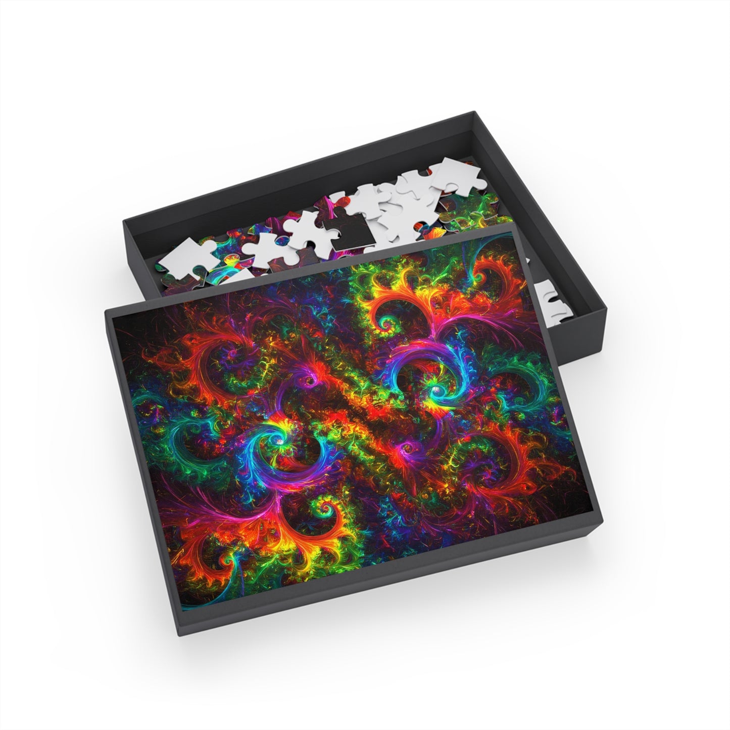 Vibrant Abstract Swirl Puzzle - 500-Piece Jigsaw for Relaxation and Fun