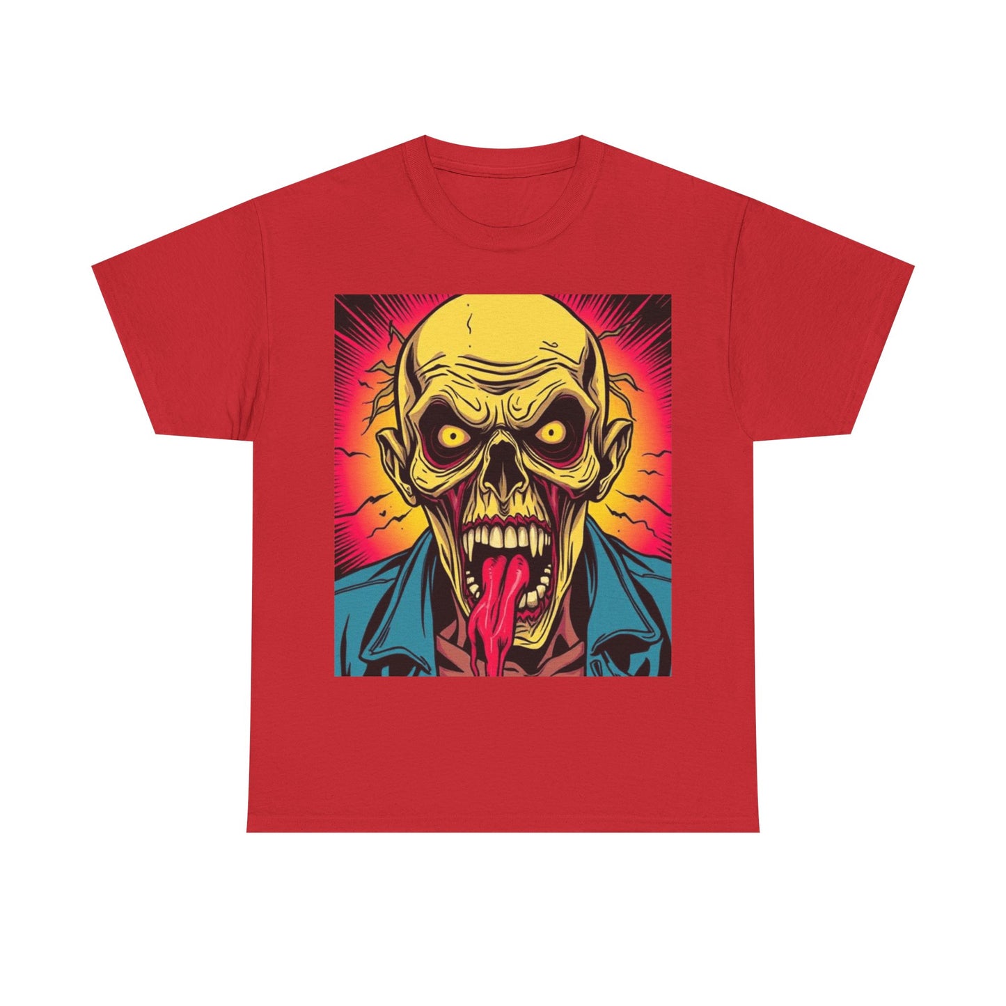 UK - Unisex Heavy Cotton Tee - Graphic Skull Design for Halloween Lovers