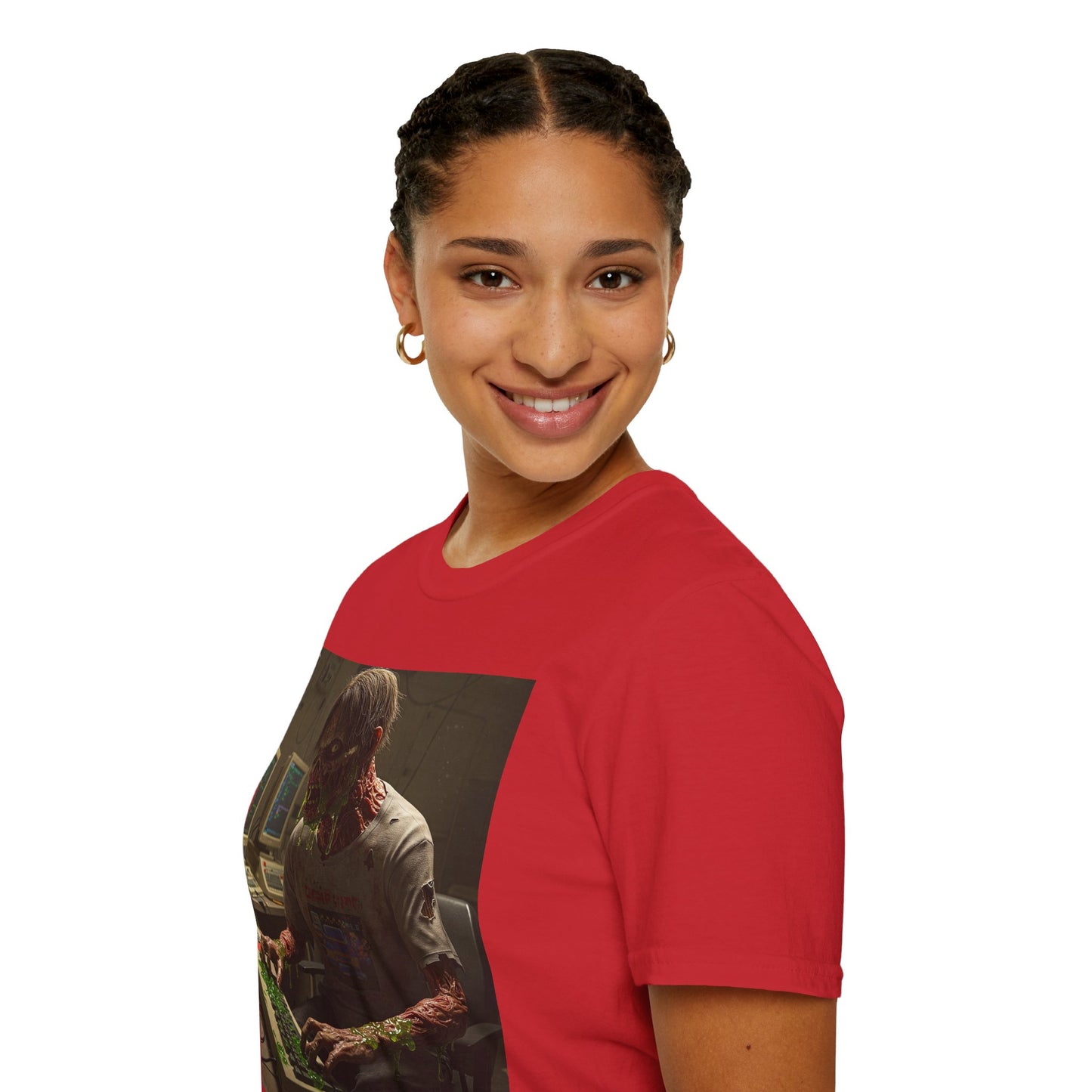 Zombie Hacker Unisex Softstyle T-Shirt - Retro Gaming Vibe
