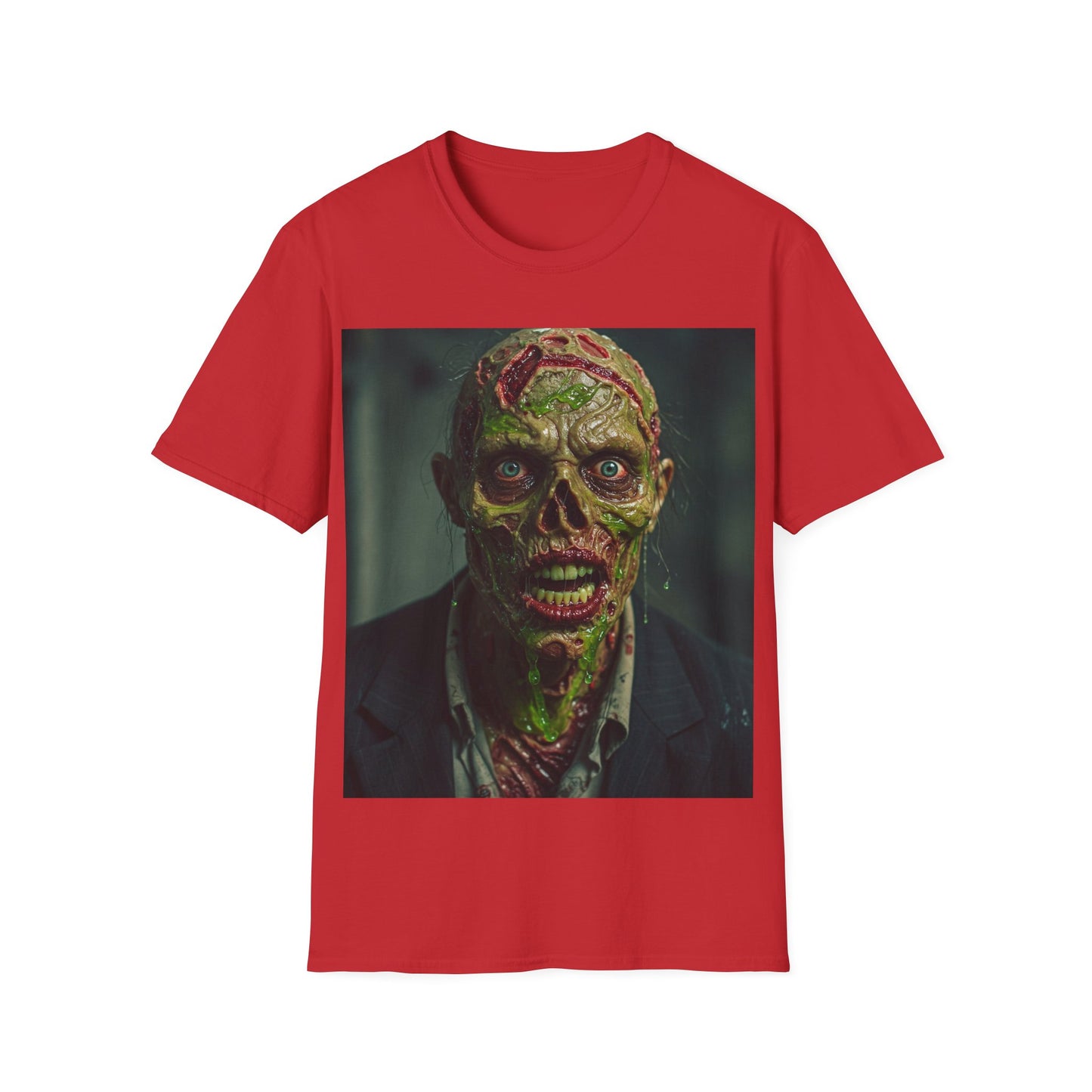 UK - Zombie Horror Apocalyptic Portrait Tee, bold, decaying zombie graphic